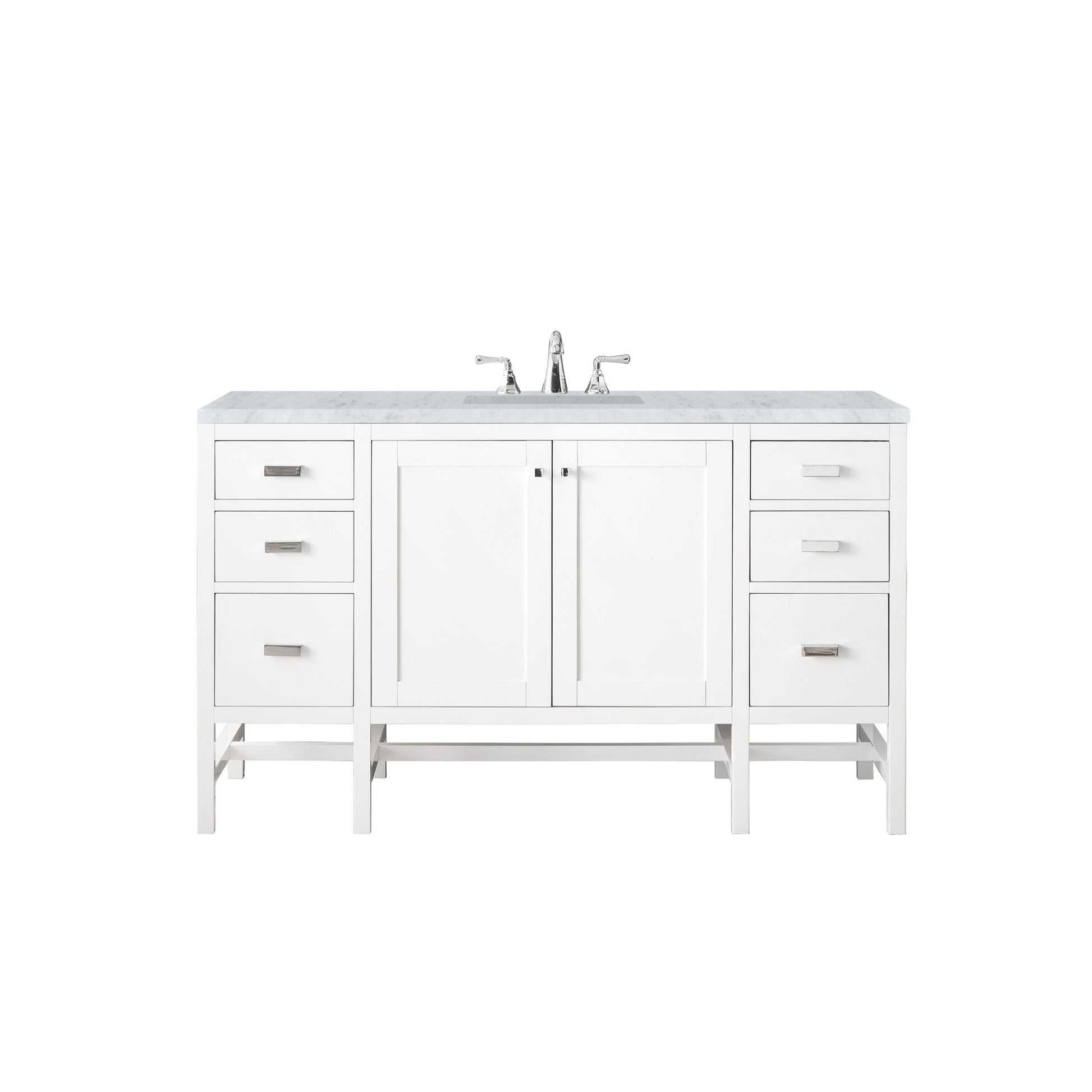 Glossy White / Carrara White - 3 Faucet Holes