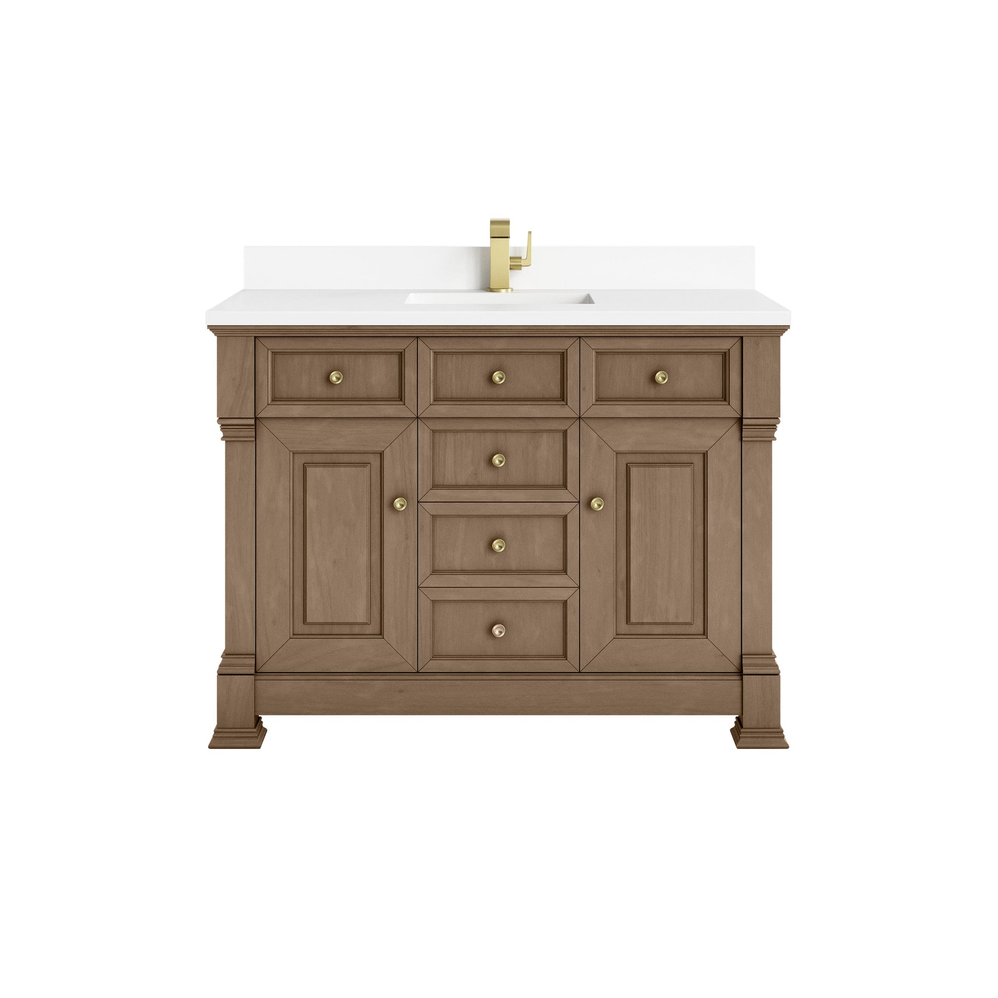 Pecan / White Zeus - 1 Faucet Hole