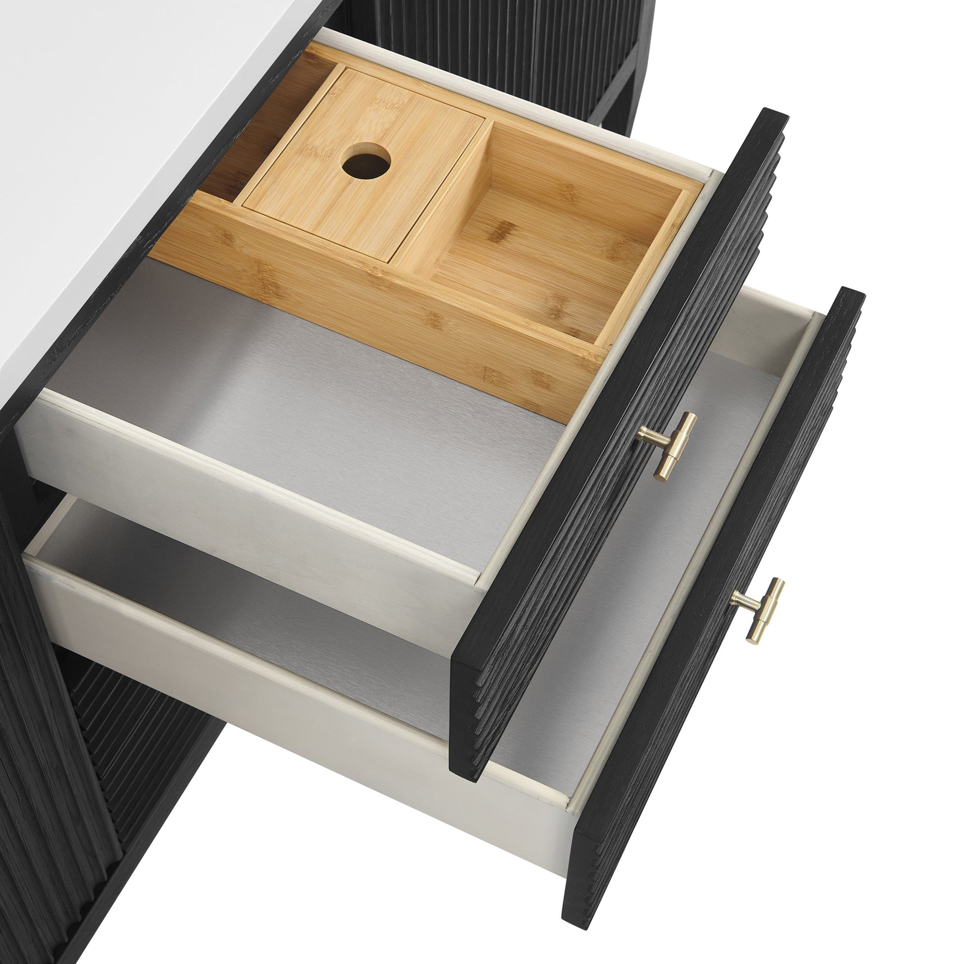 Carbon Oak / White Zeus - 3 Faucet Holes