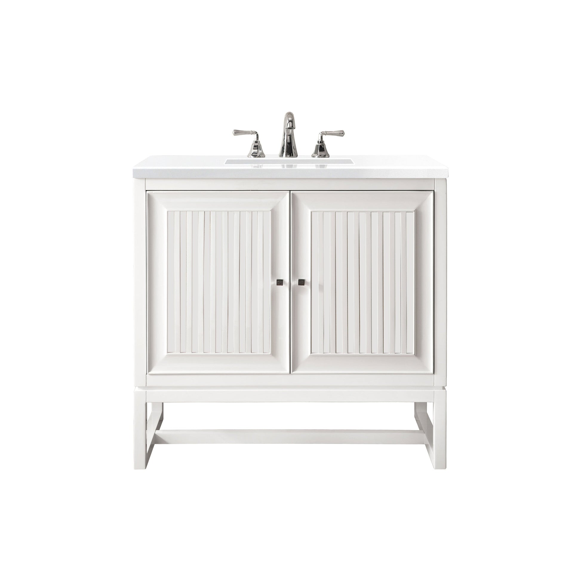 Glossy White / White Zeus - 3 Faucet Holes