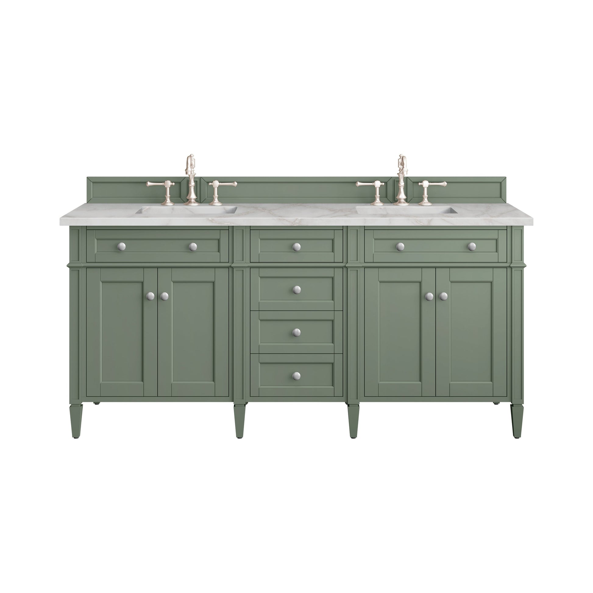 Smokey Celadon / Victorian Silver - 3 Faucet Holes
