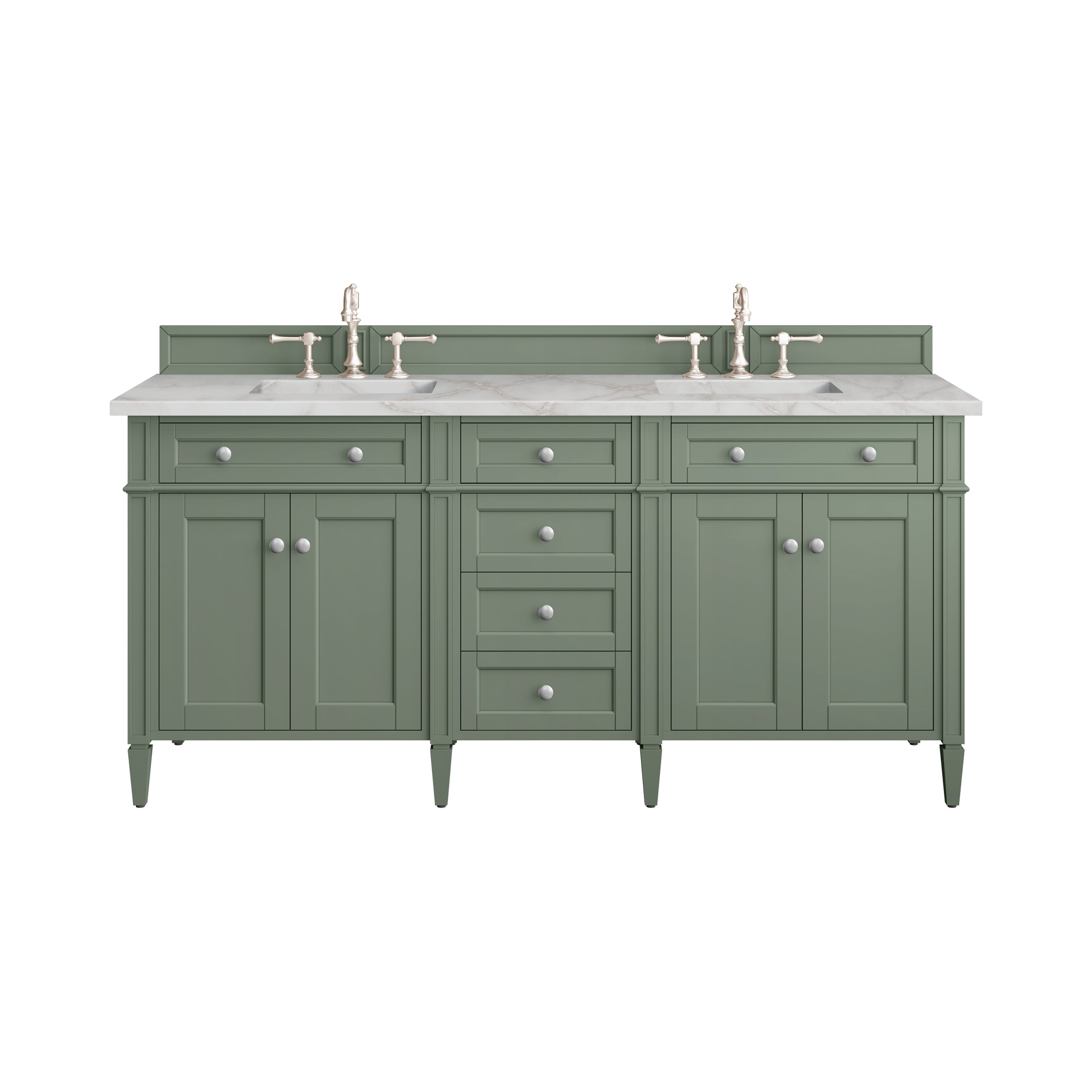 Smokey Celadon / Victorian Silver - 3 Faucet Holes