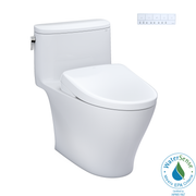 Toto Washlet+ Nexus 1G One Piece Elongated 1.0 GPF Toilet with Auto Flush S7 Contemporary Bidet Seat