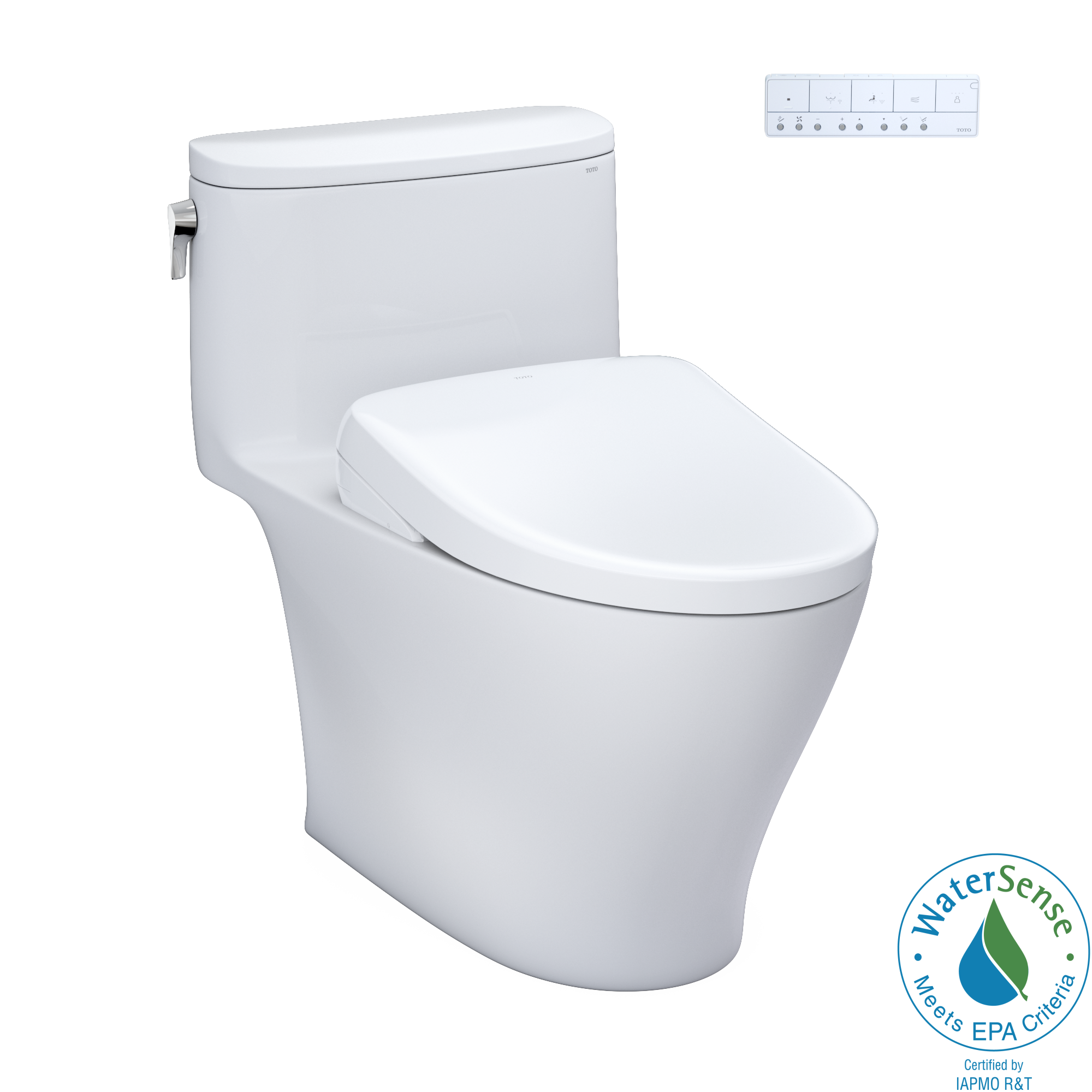 Toto Washlet+ Nexus One Piece Elongated 1.28 GPF Toilet with S7A Contemporary Bidet Seat