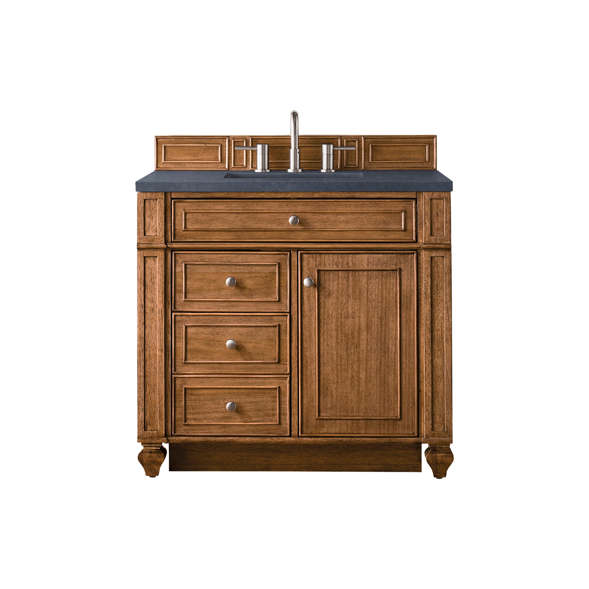 Saddle Brown / Charcoal Soapstone - 3 Faucet Holes