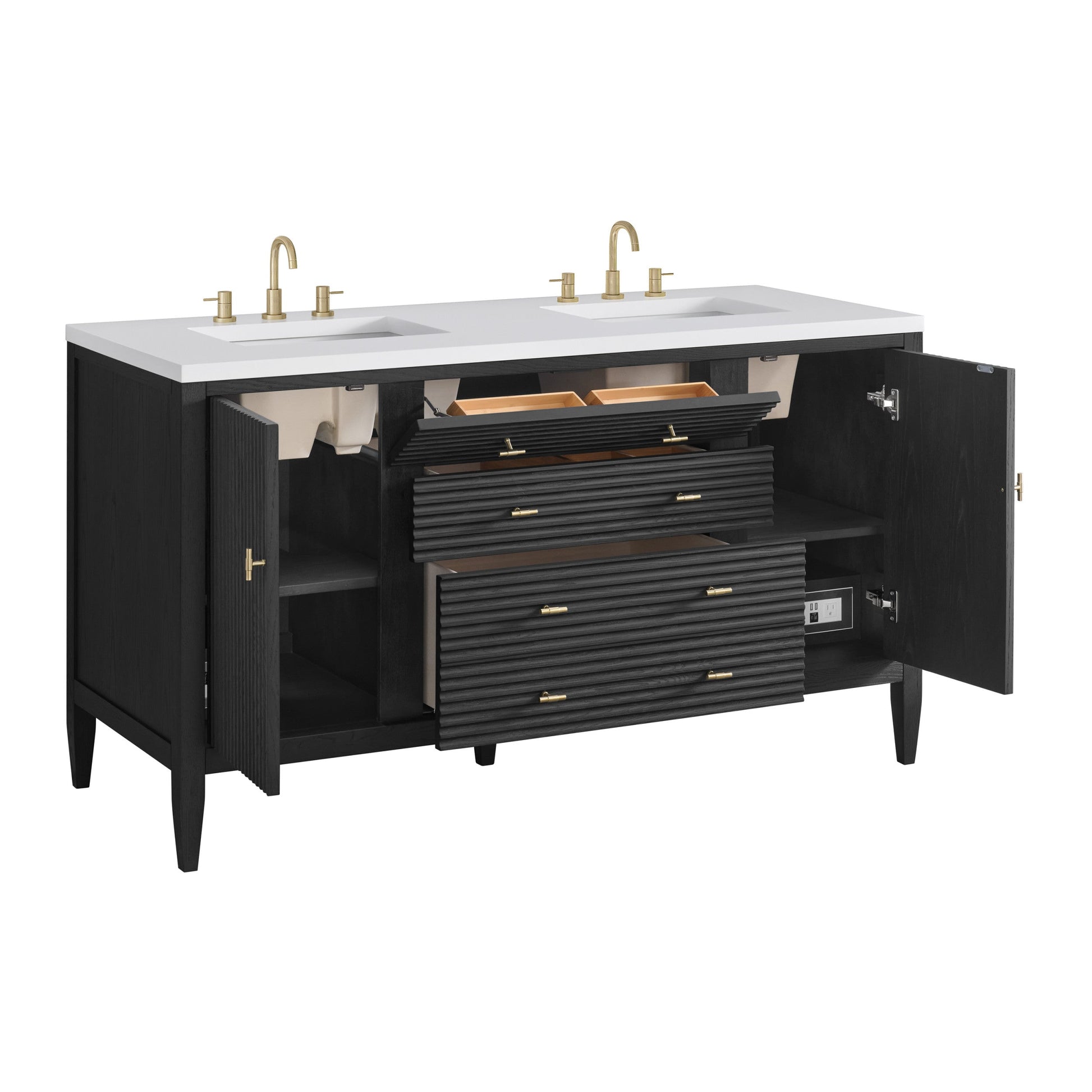 Carbon Oak / No Countertop