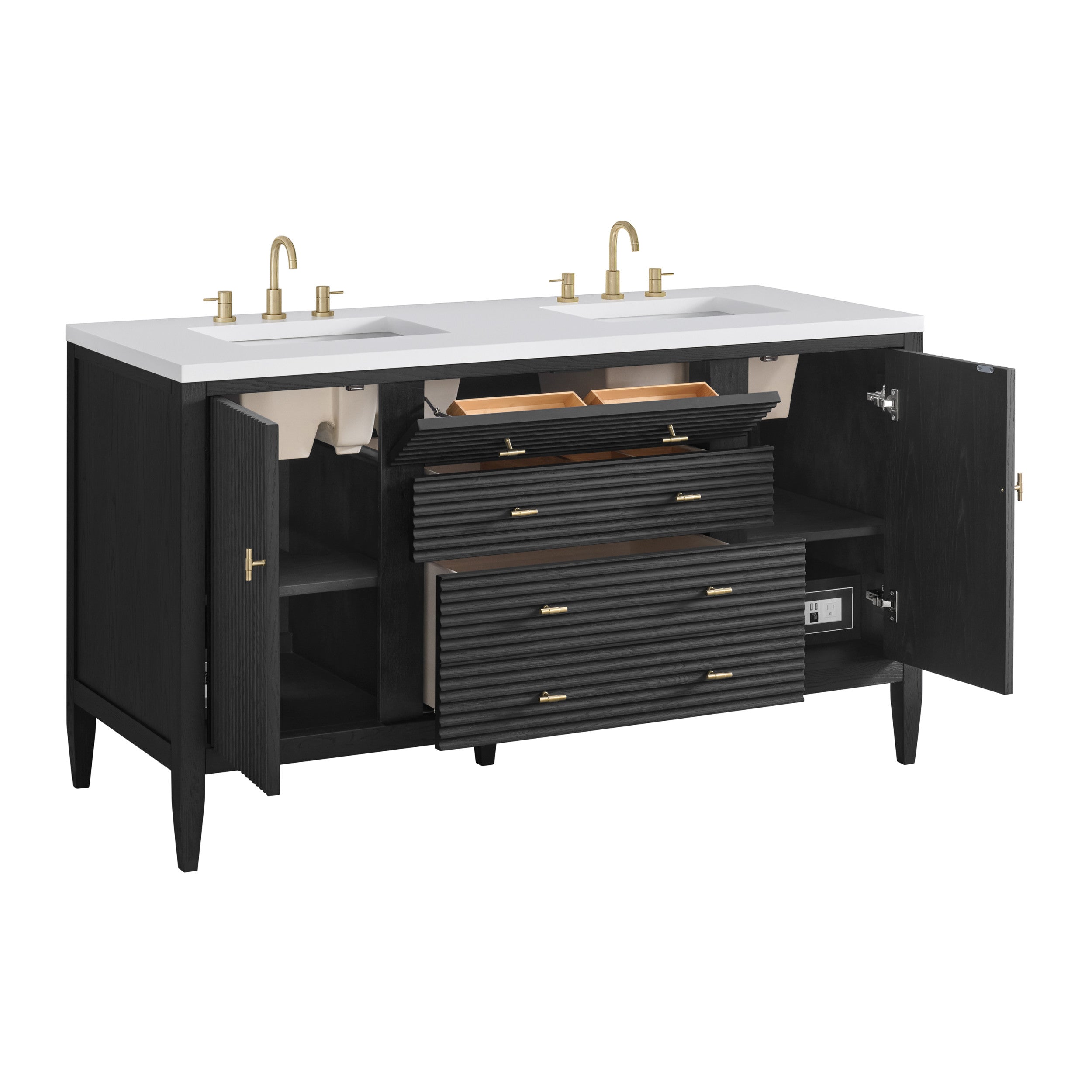 Carbon Oak / No Countertop