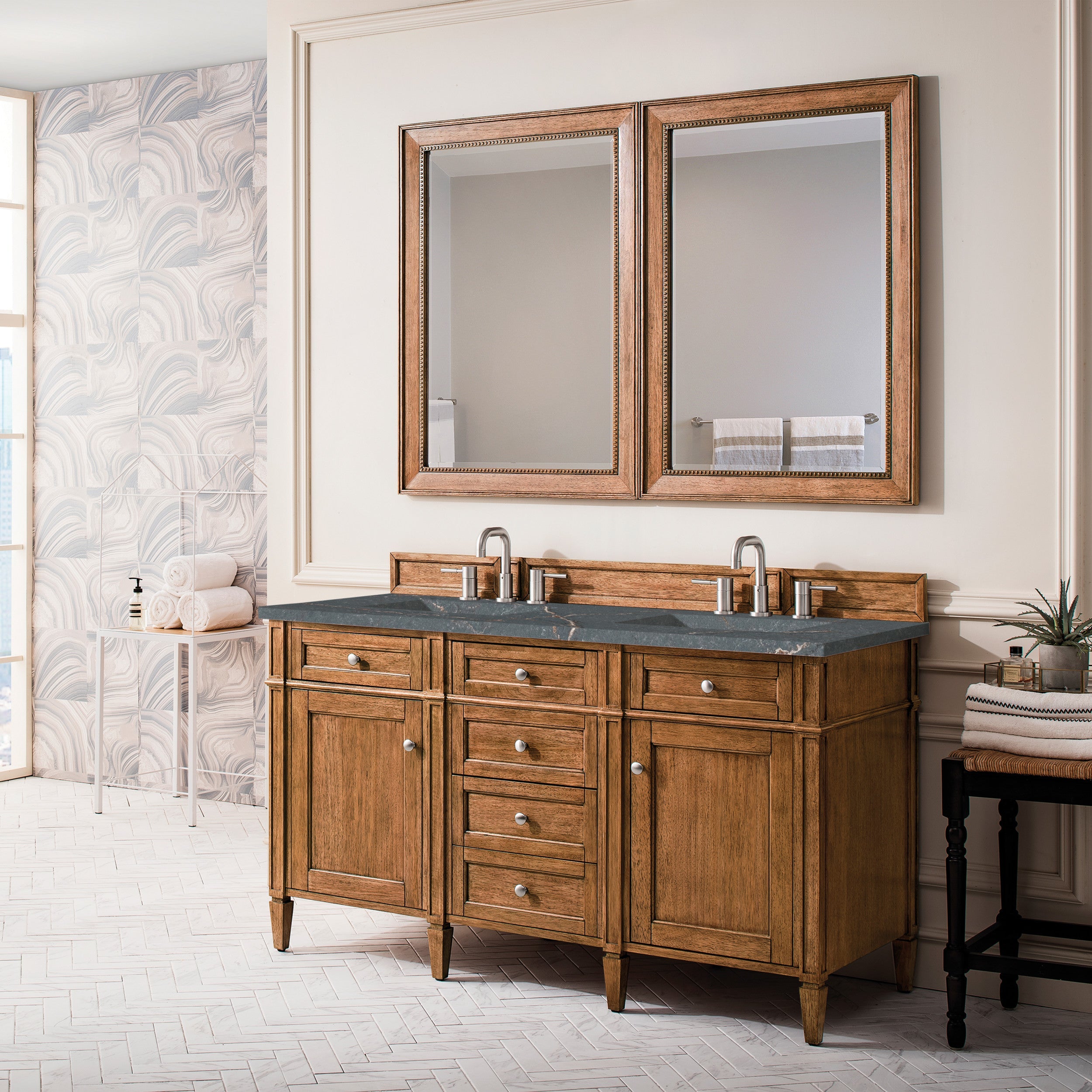 Saddle Brown / Parisien Bleu - 3 Faucet Holes