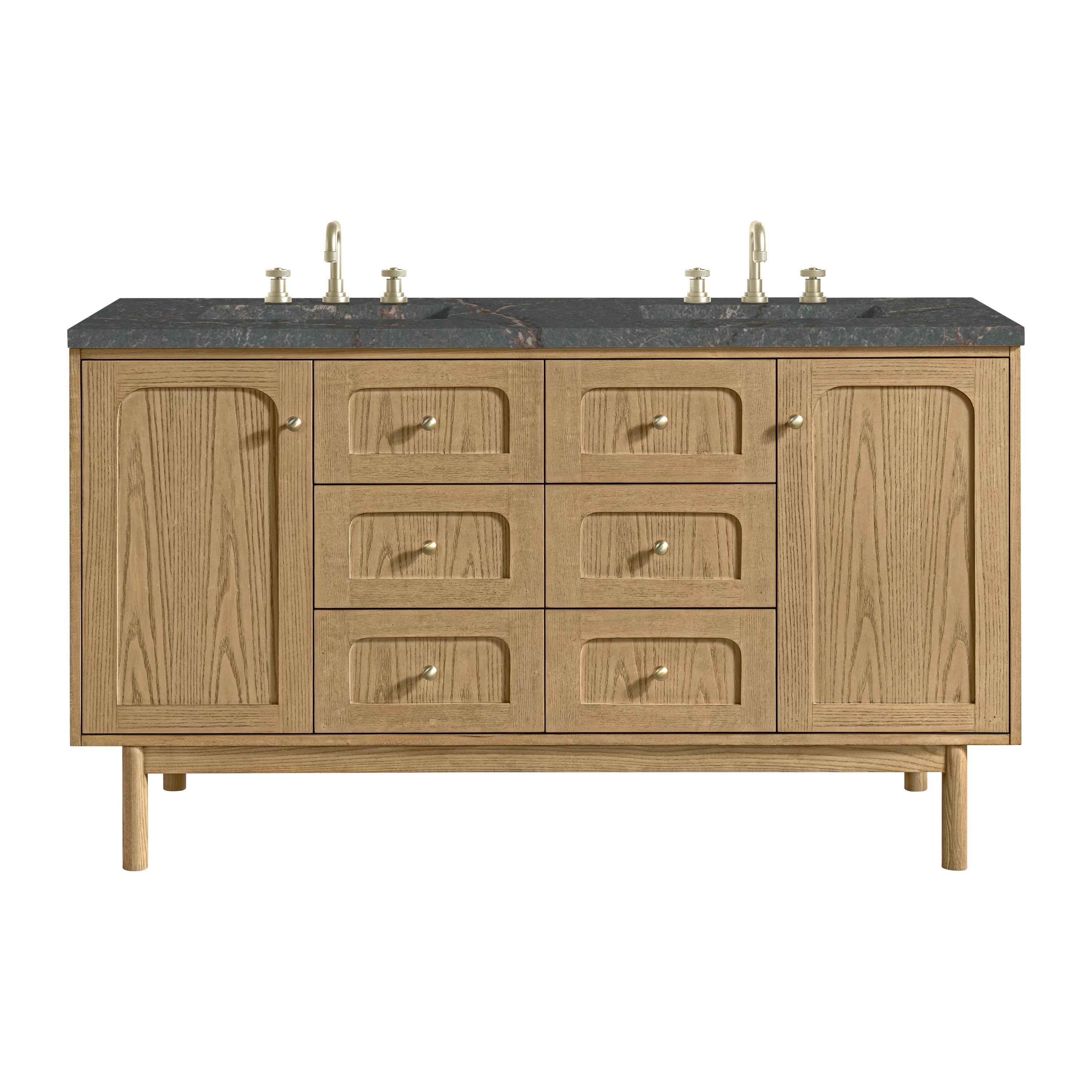 Light Natural Oak / Parisien Bleu - 3 Faucet Holes