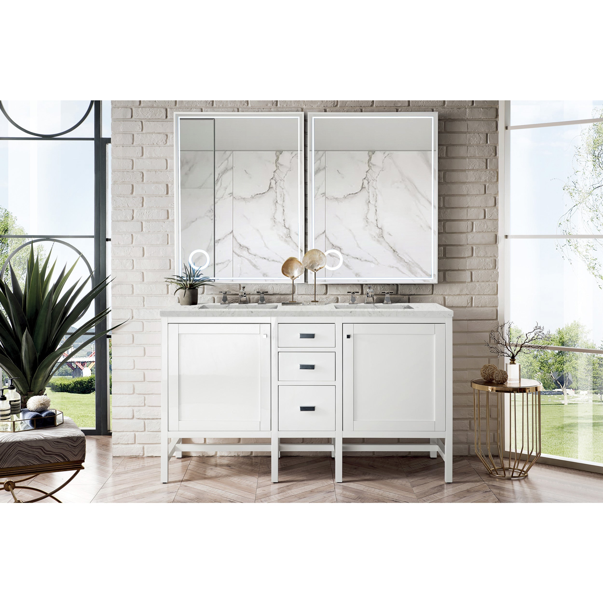 Glossy White / Eternal Jasmine Pearl - 3 Faucet Holes