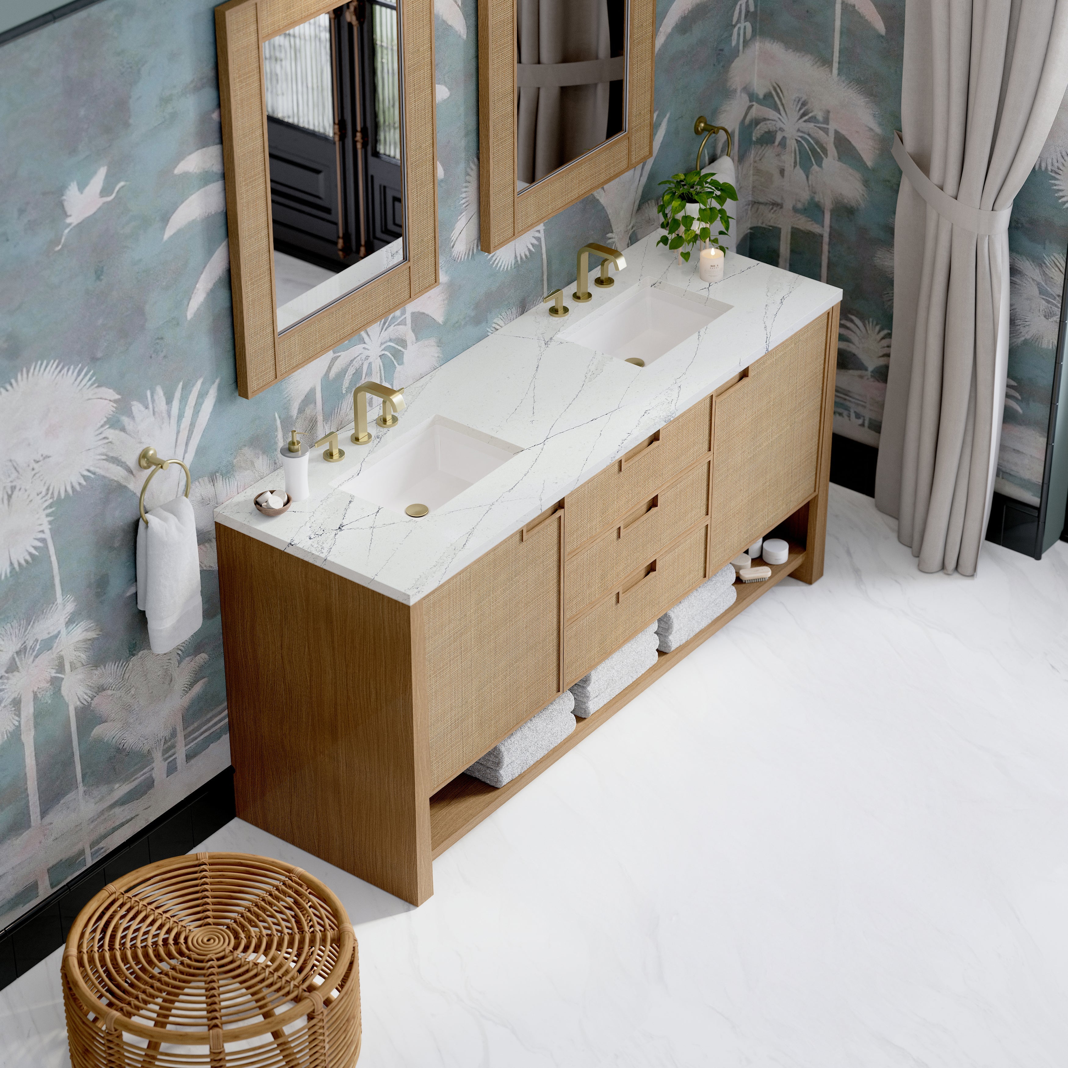 Seaside Oak / Ethereal Noctis - 3 Faucet Holes