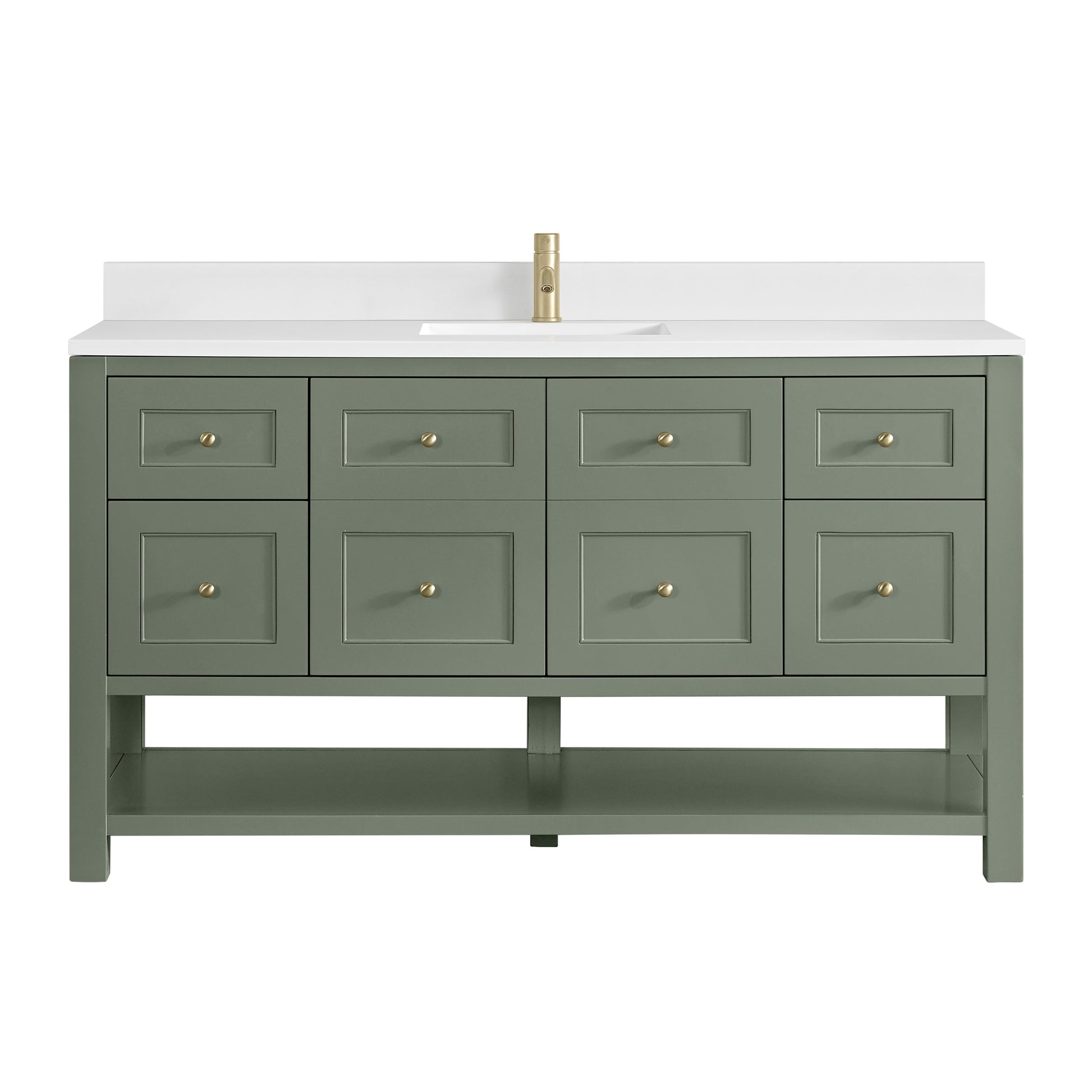 Smokey Celadon / White Zeus - 1 Faucet Hole