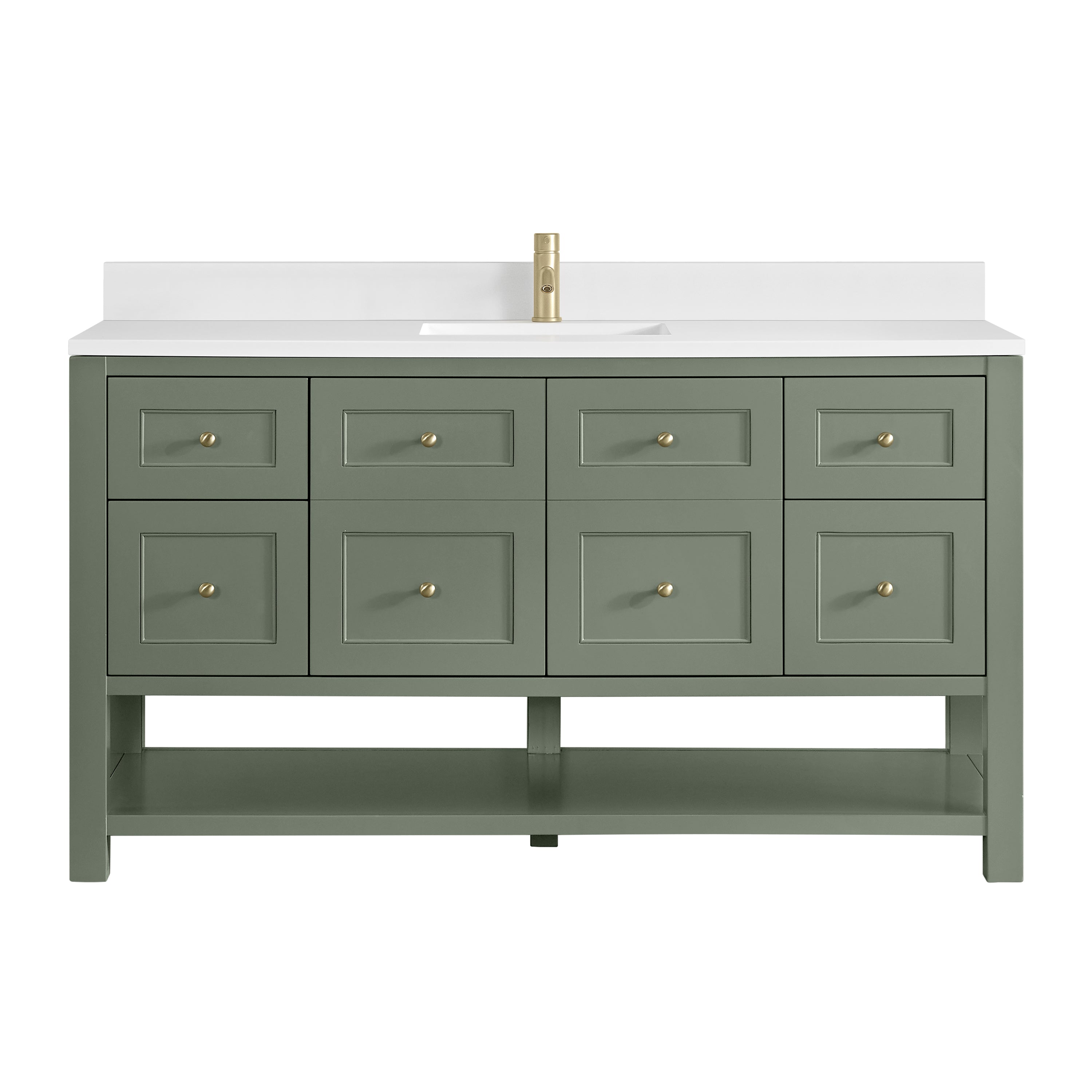 Smokey Celadon / White Zeus - 1 Faucet Hole