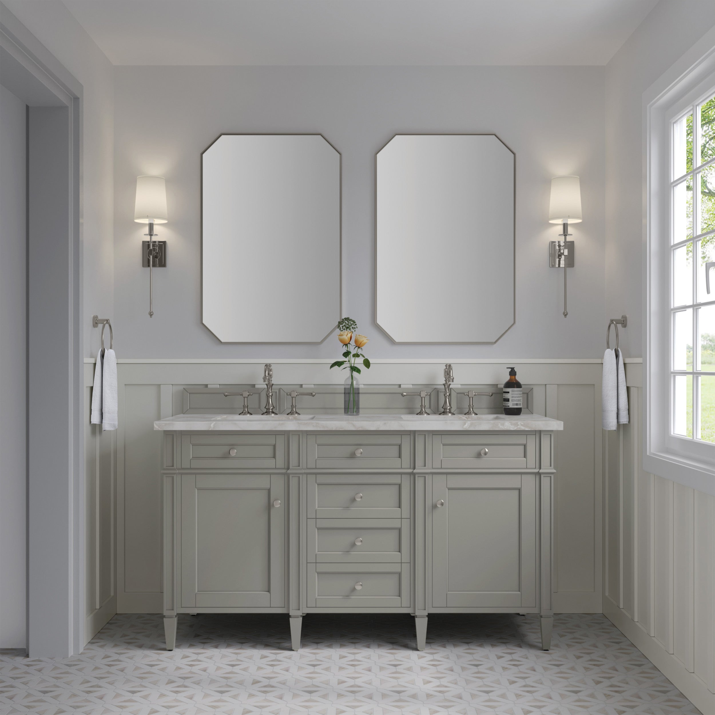 Urban Gray / Victorian Silver - 3 Faucet Holes