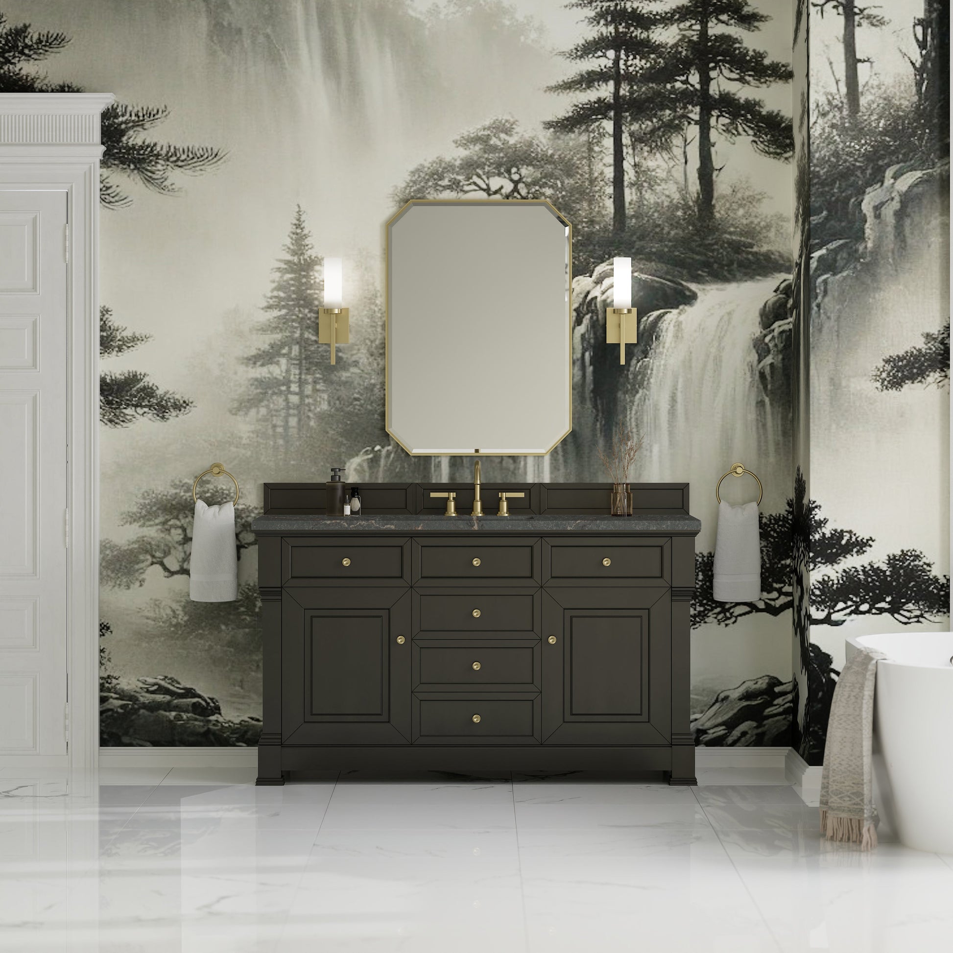 Black Onyx / Parisien Bleu - 3 Faucet Holes