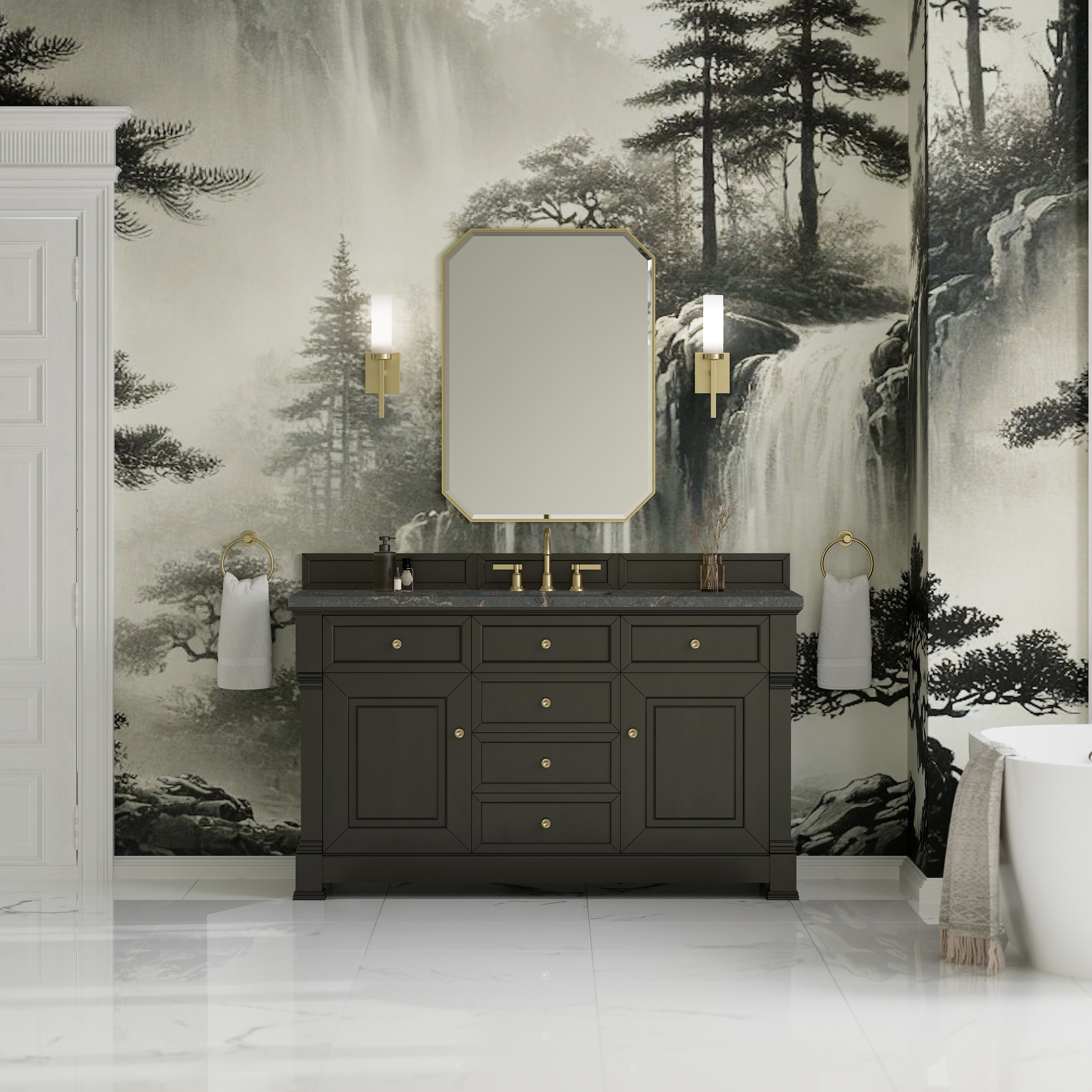 Black Onyx / Parisien Bleu - 3 Faucet Holes