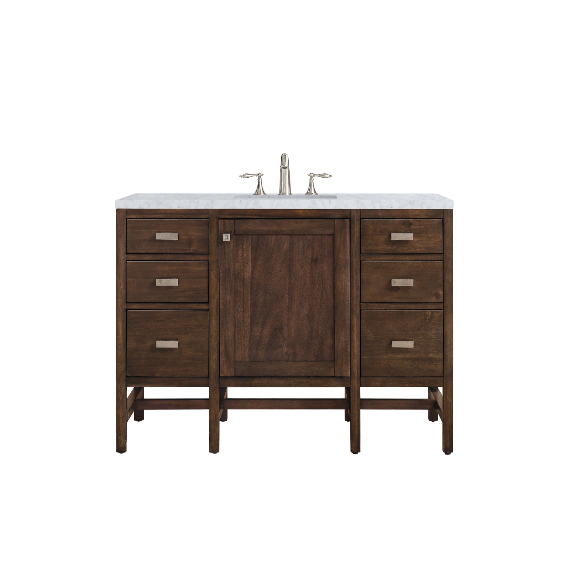 Mid-Century Acacia / Carrara White - 3 Faucet Holes