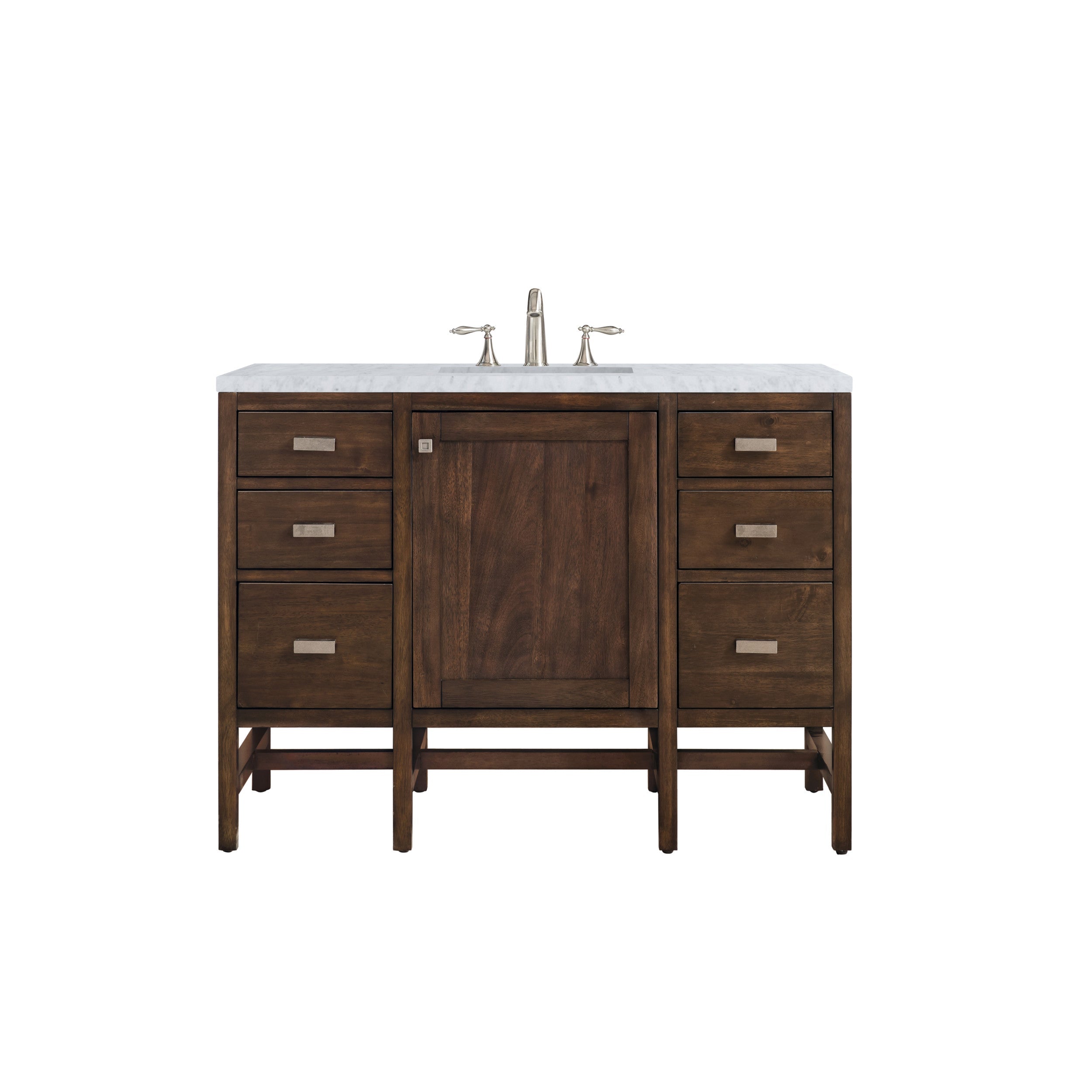 Mid-Century Acacia / Carrara White - 3 Faucet Holes