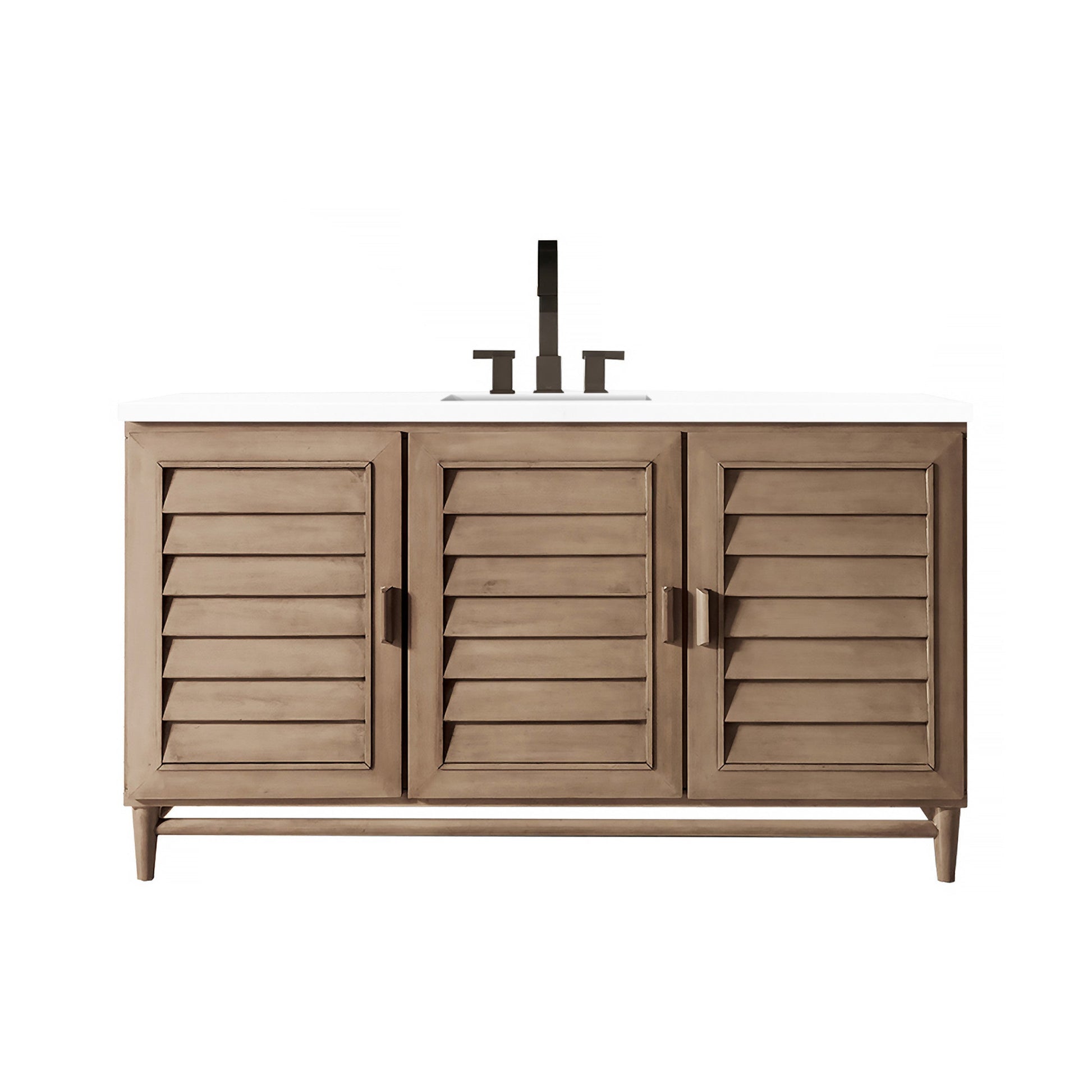 Whitewashed Walnut / White Zeus - 3 Faucet Holes