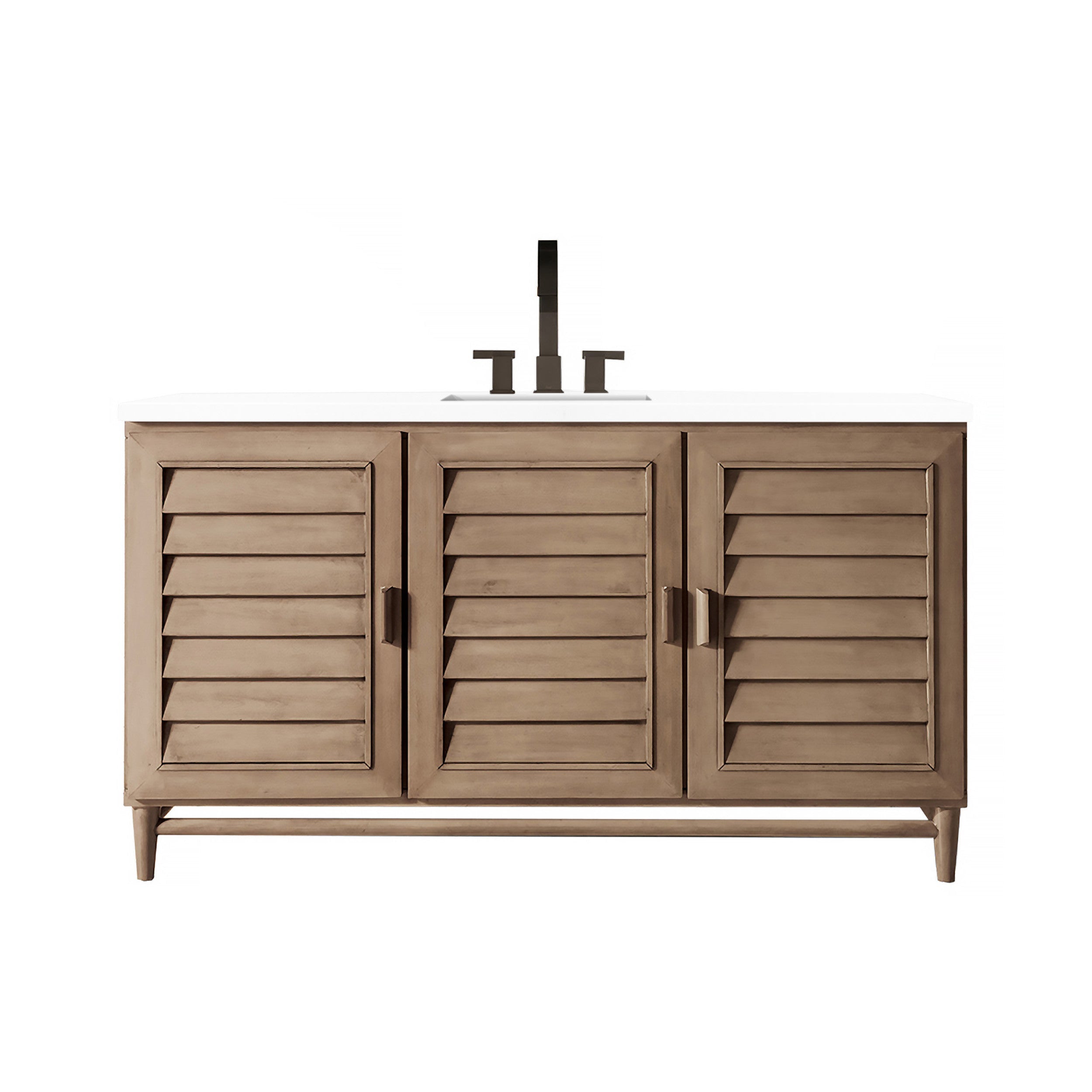 Whitewashed Walnut / White Zeus - 3 Faucet Holes