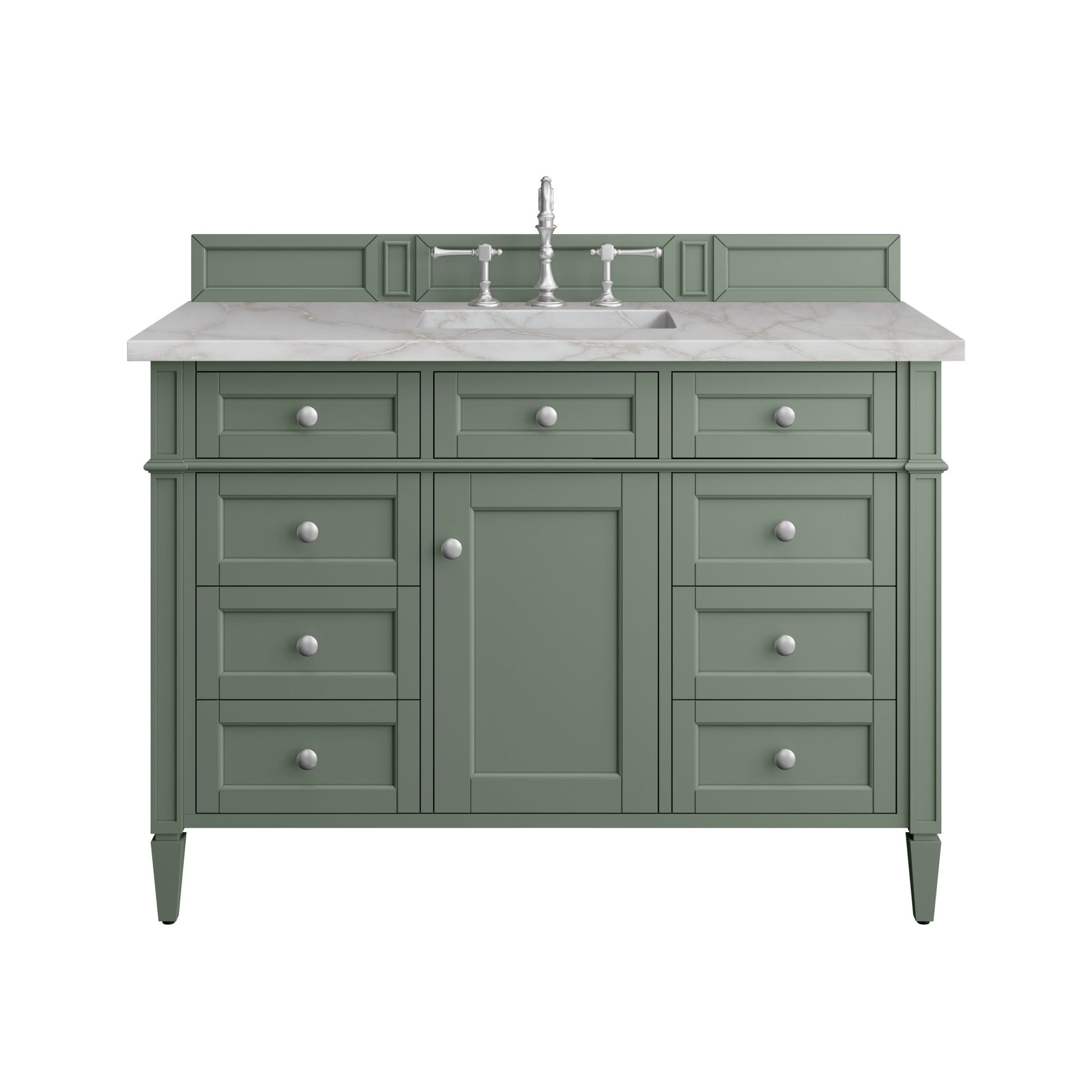 Smokey Celadon / Victorian Silver - 3 Faucet Holes