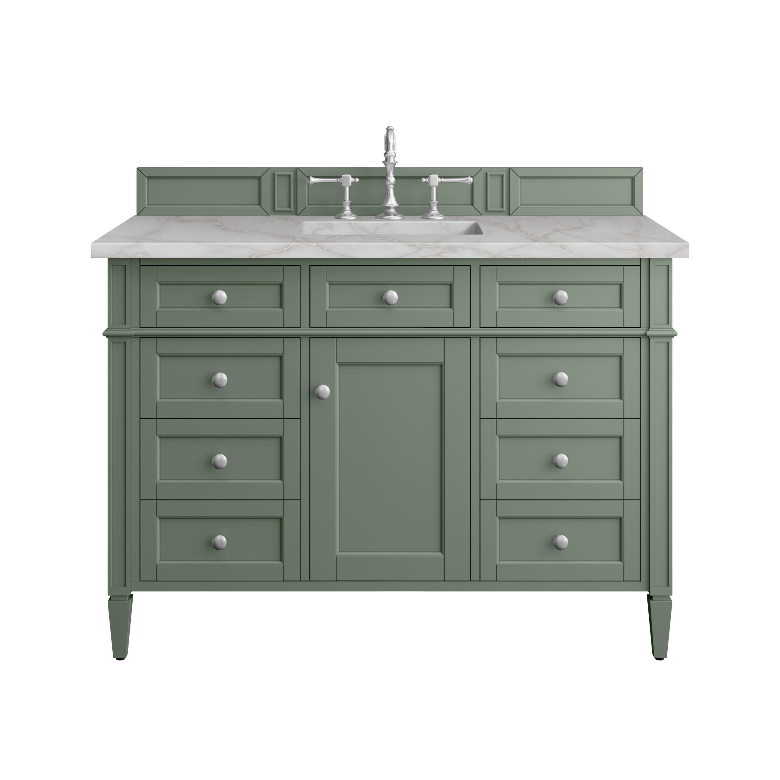 Smokey Celadon / Victorian Silver - 3 Faucet Holes