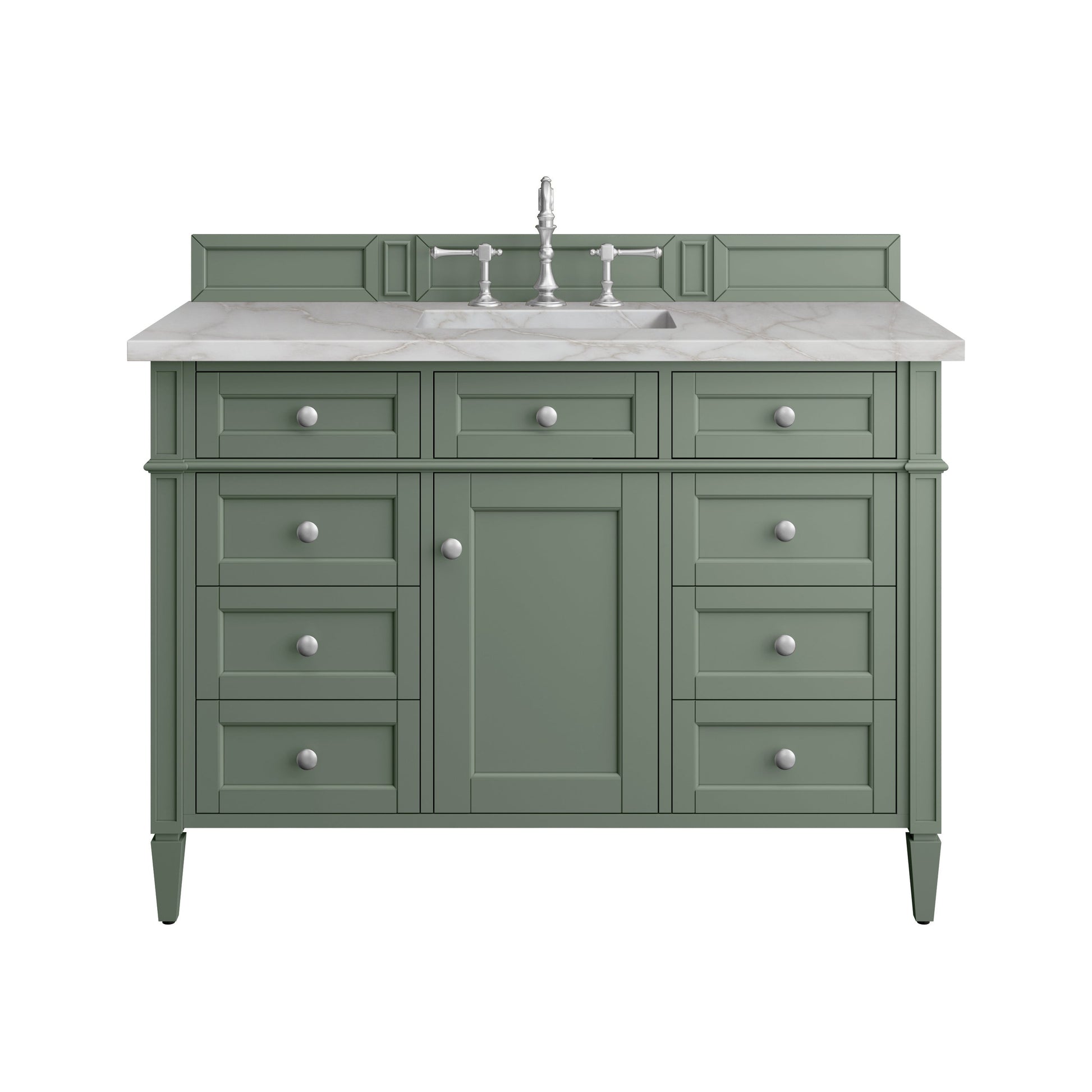 Smokey Celadon / Victorian Silver - 3 Faucet Holes