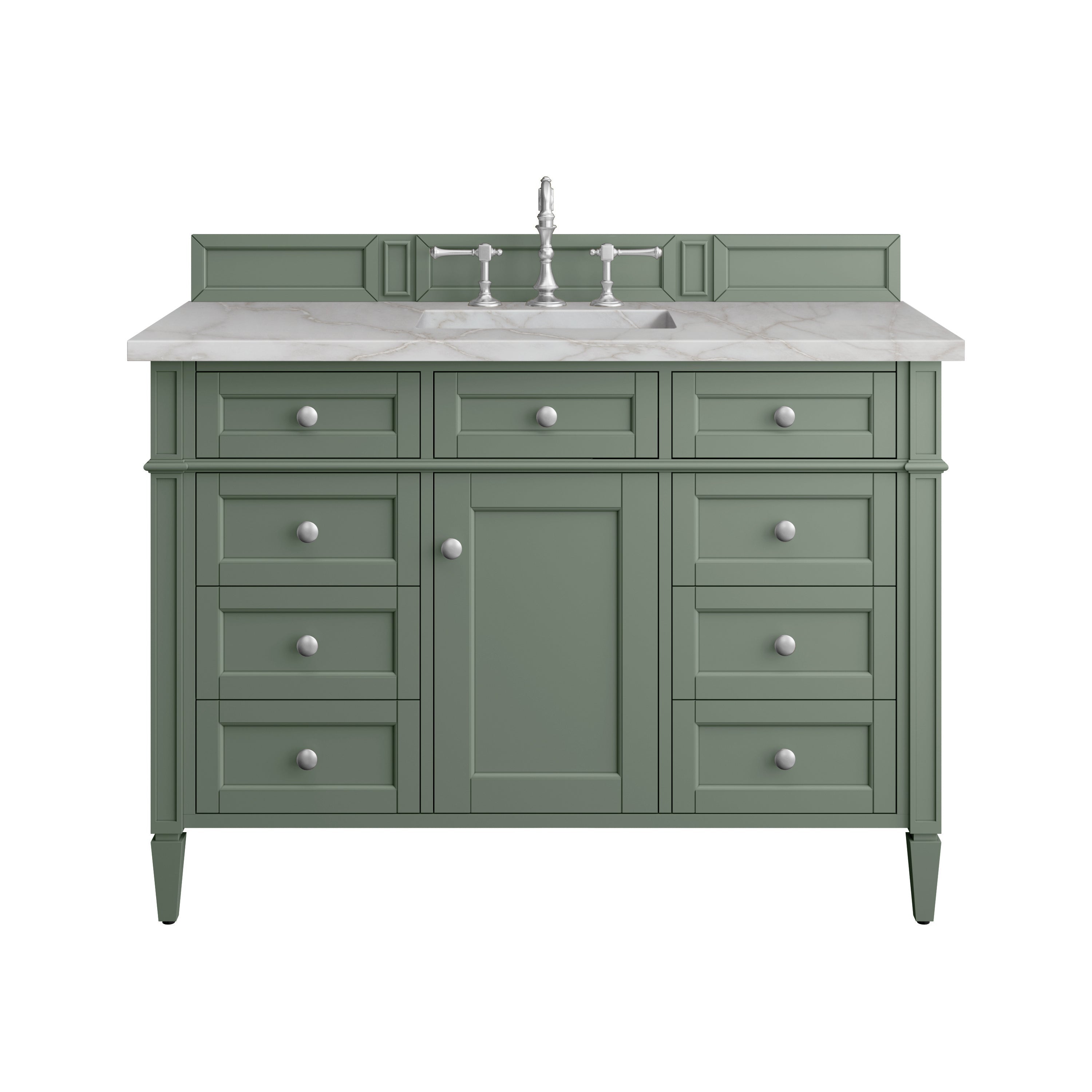 Smokey Celadon / Victorian Silver - 3 Faucet Holes
