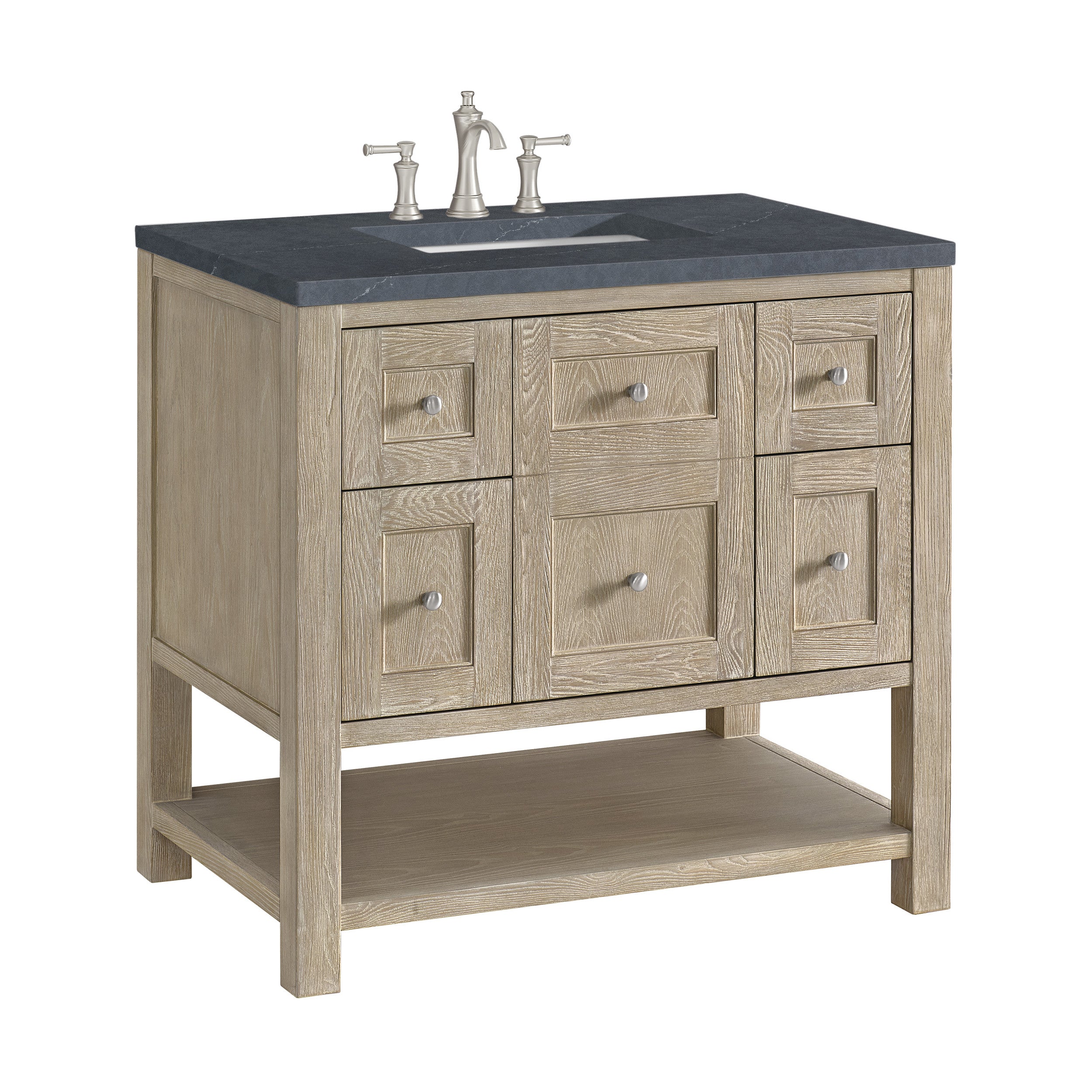 Whitewashed Oak / Charcoal Soapstone - 3 Faucet Holes