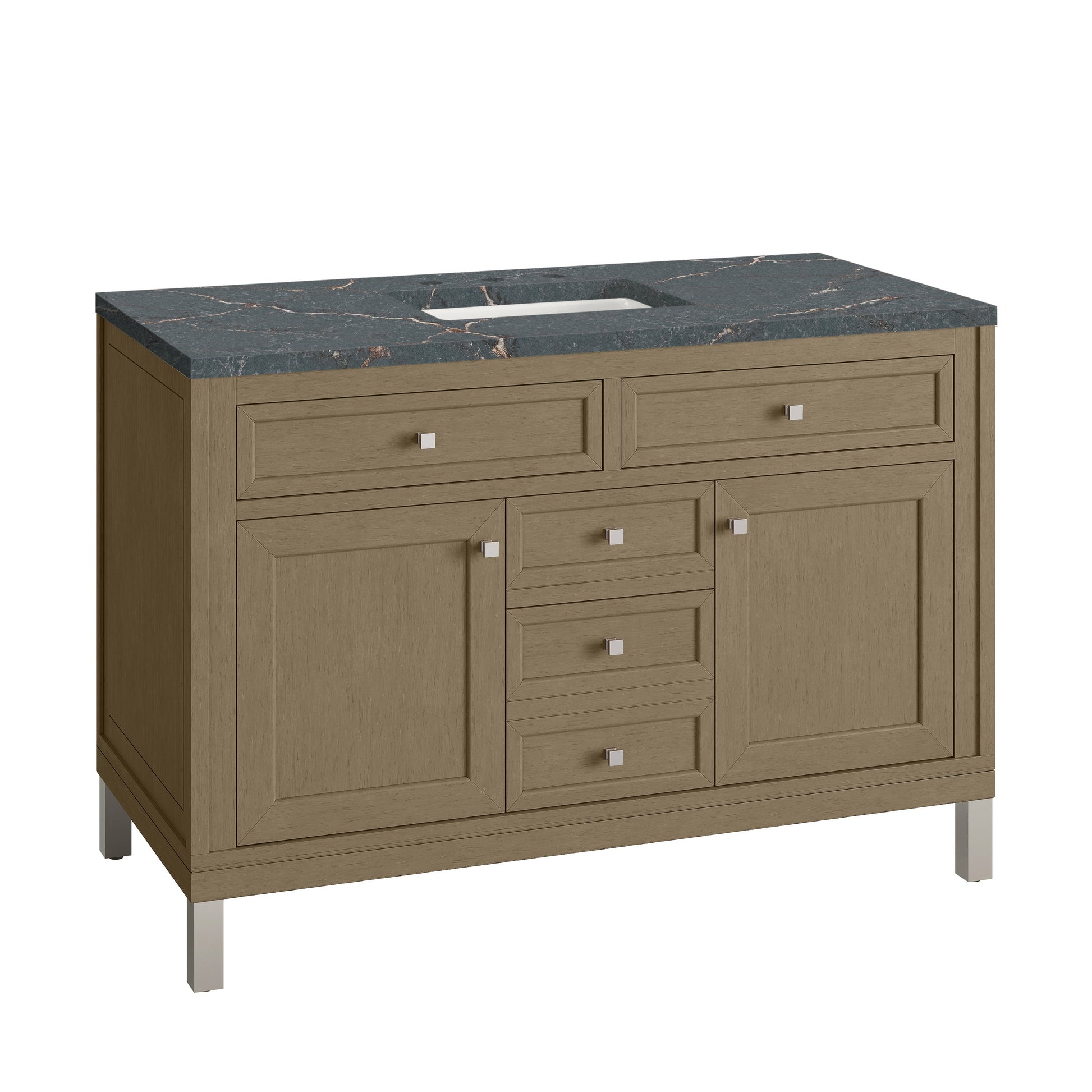 Walnut Whisper / Parisien Bleu - 3 Faucet Holes