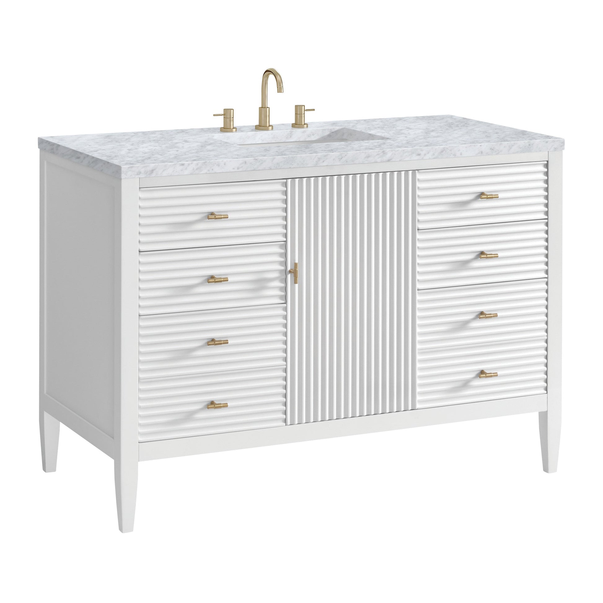 Bright White / Carrara White - 3 Faucet Holes