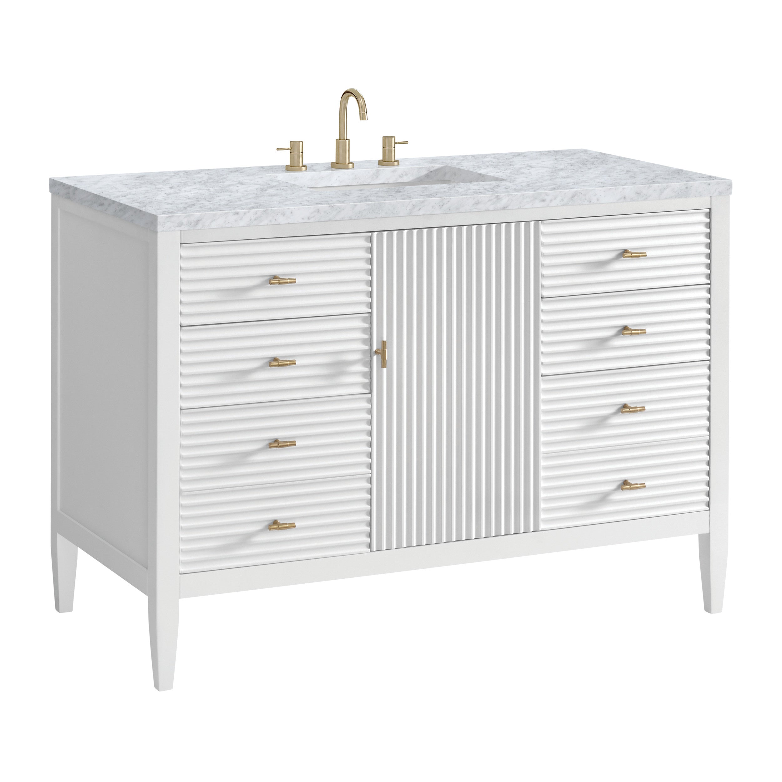 Bright White / Carrara White - 3 Faucet Holes
