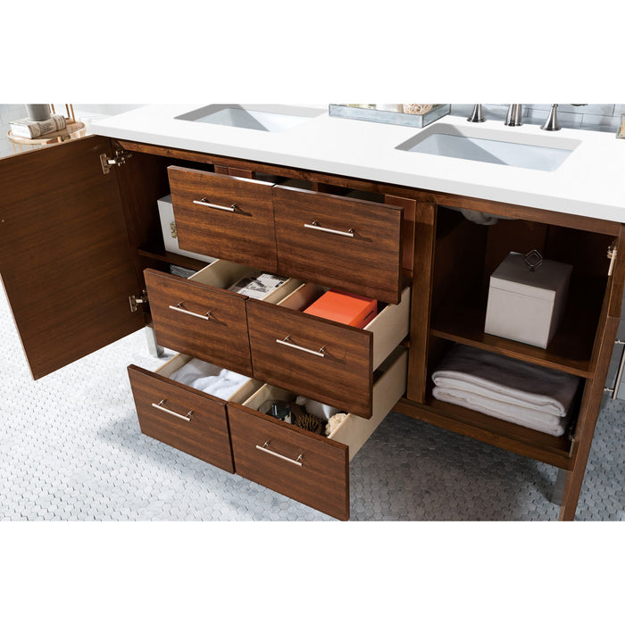 American Walnut / White Zeus - 3 Faucet Holes