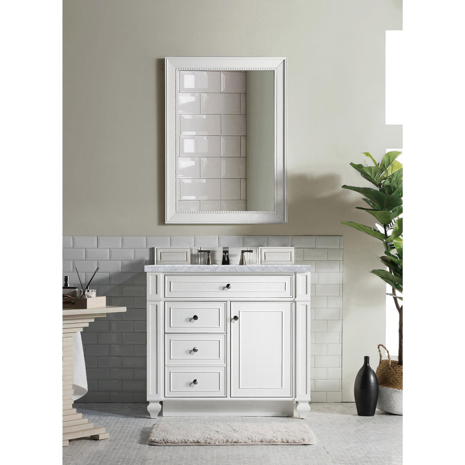 Bright White / Carrara White - 3 Faucet Holes