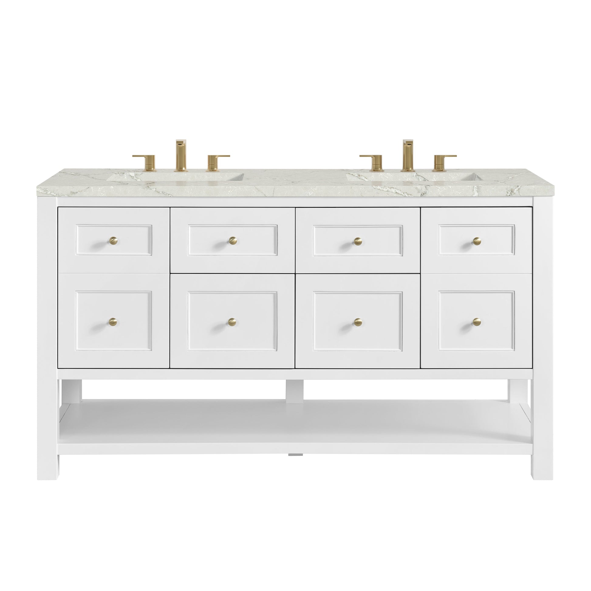 Bright White / Victorian Silver - 3 Faucet Holes