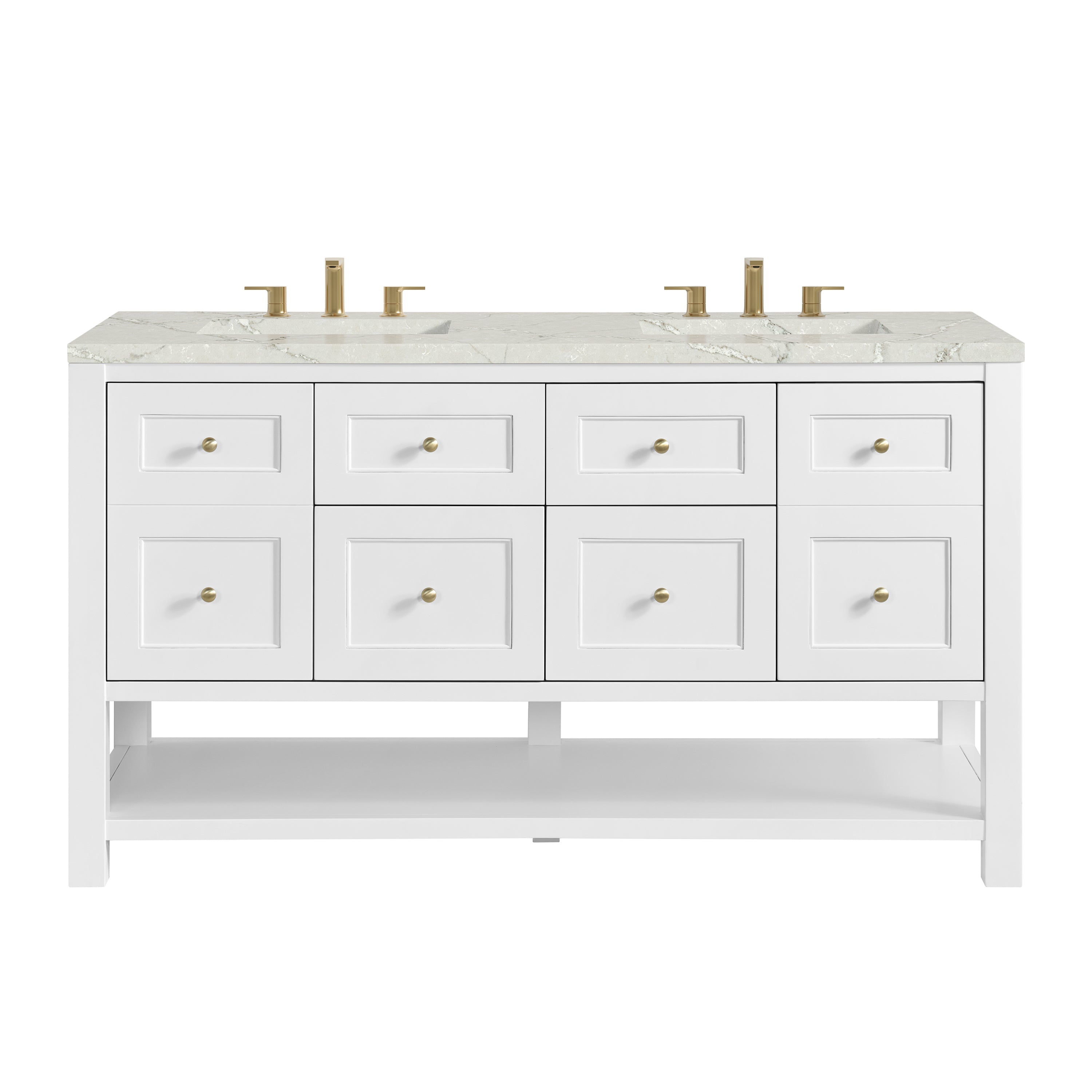 Bright White / Victorian Silver - 3 Faucet Holes