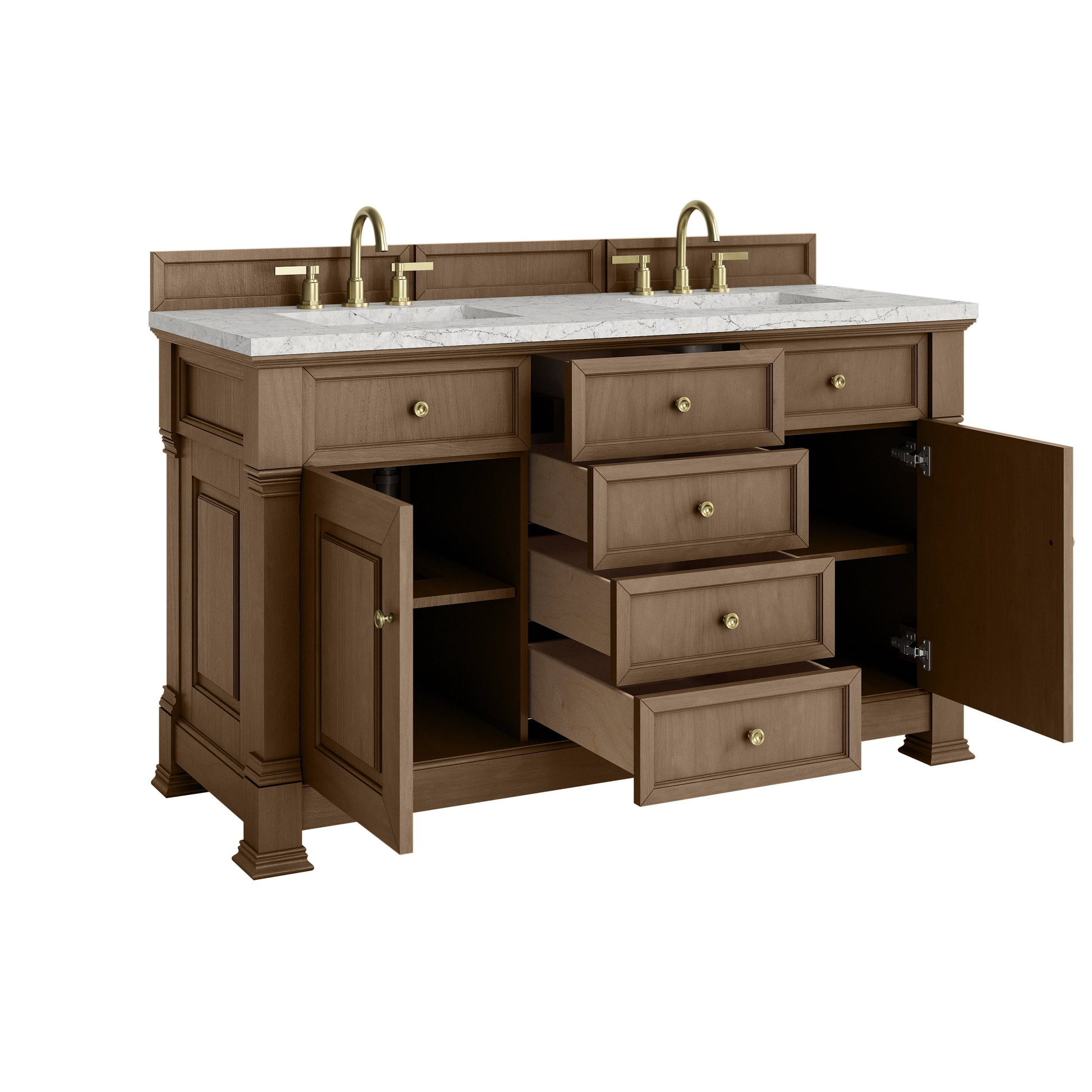 Pecan / Eternal Jasmine Pearl - 3 Faucet Holes