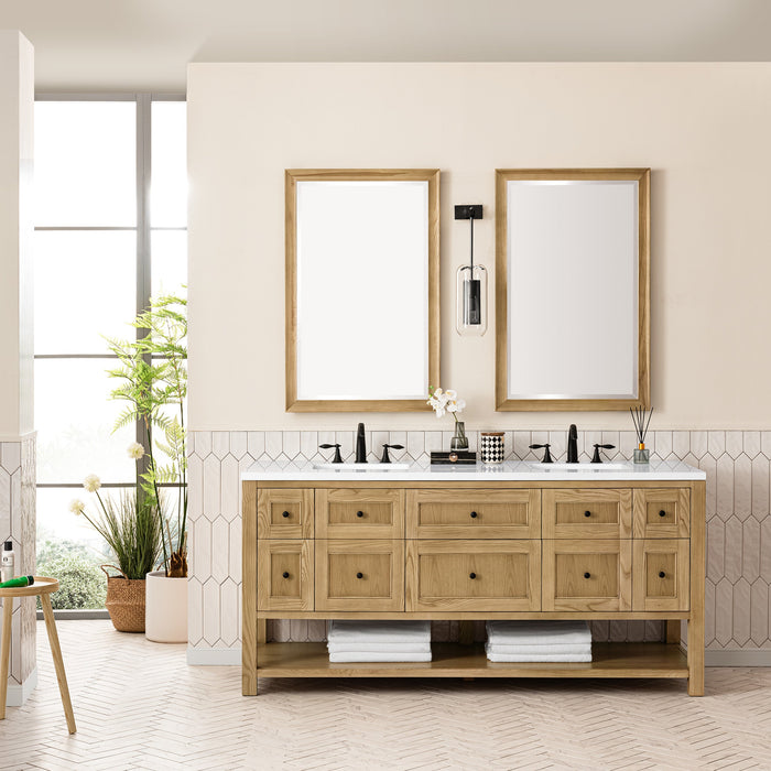 Light Natural Oak / White Zeus - 3 Faucet Holes