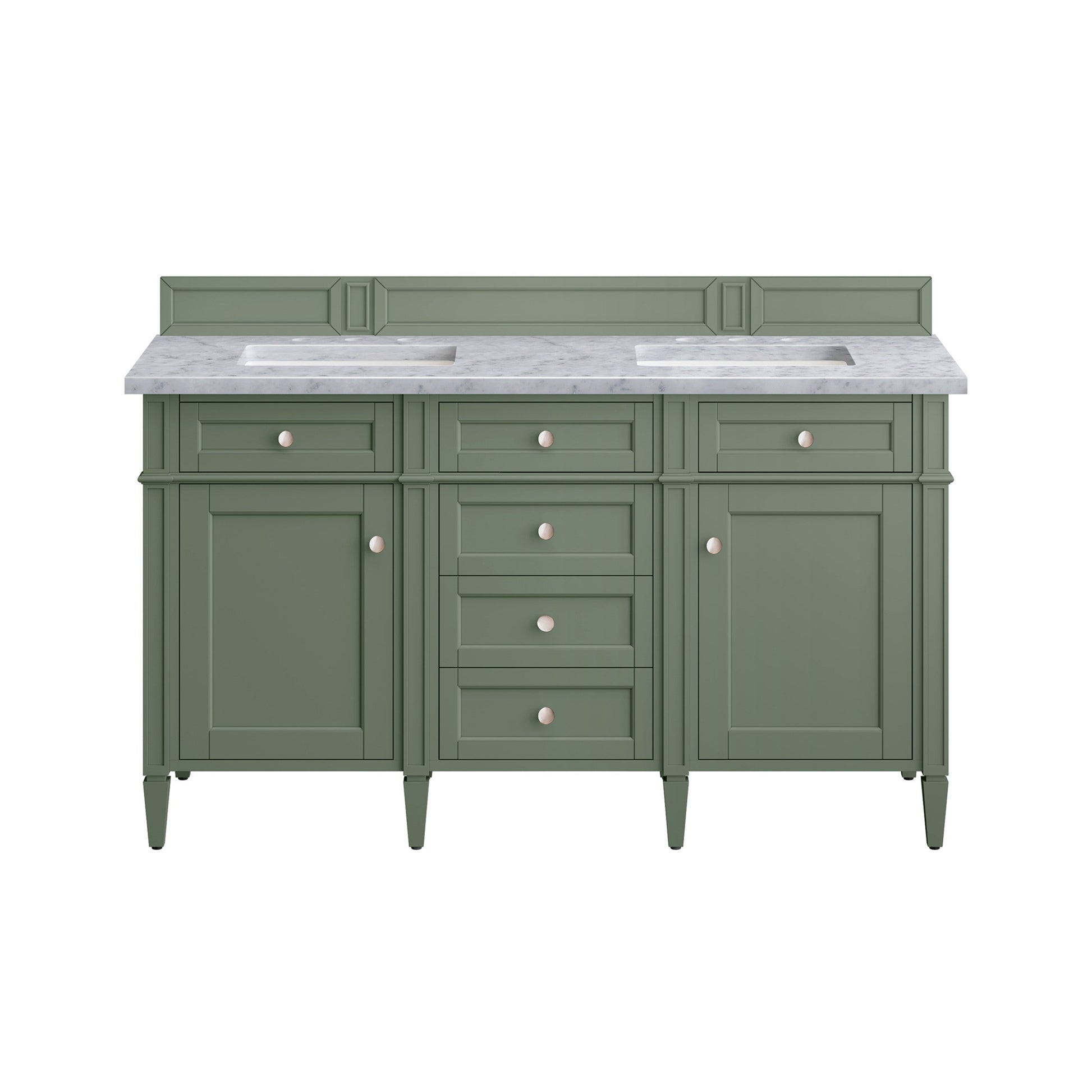 Smokey Celadon / Carrara White - 3 Faucet Holes