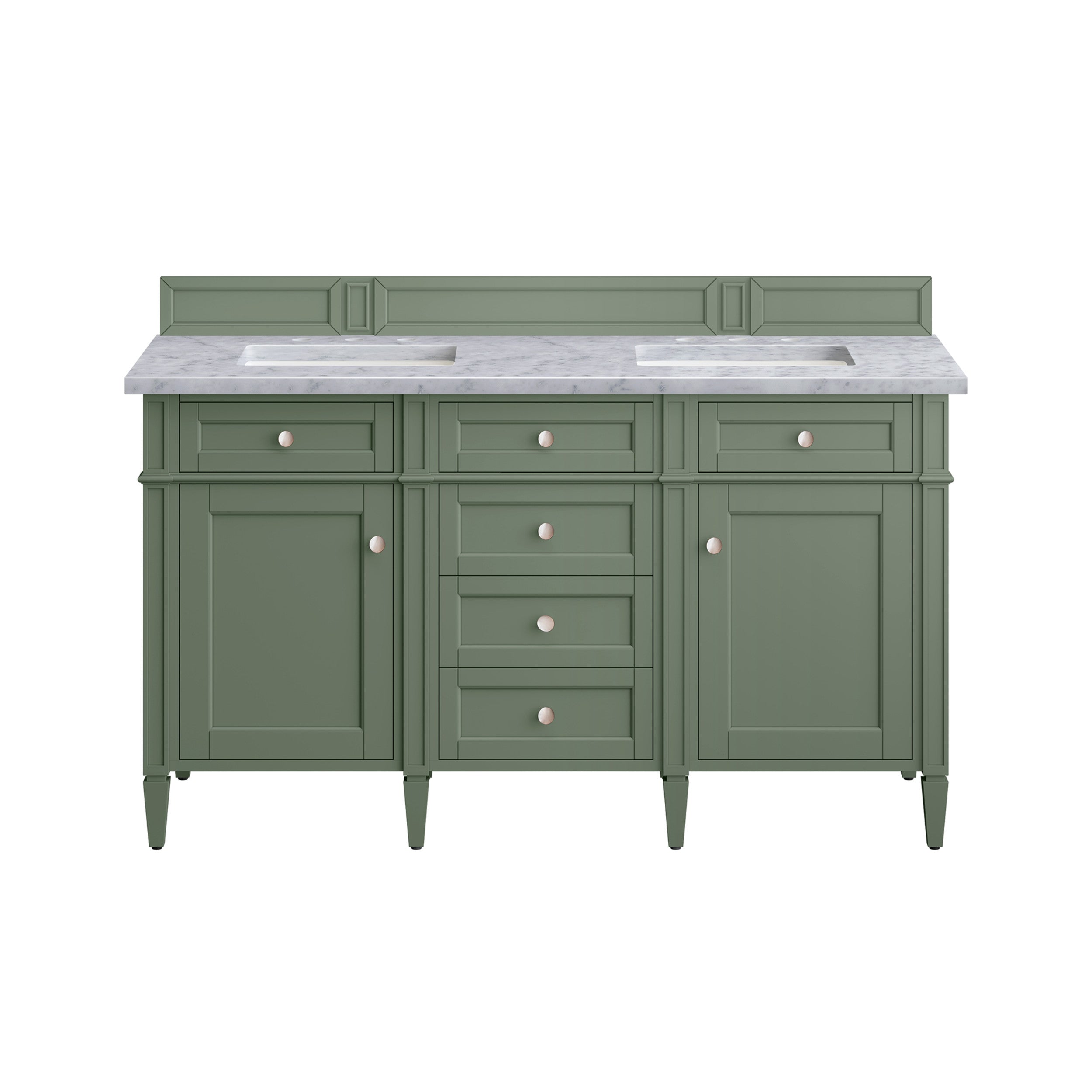 Smokey Celadon / Carrara White - 3 Faucet Holes