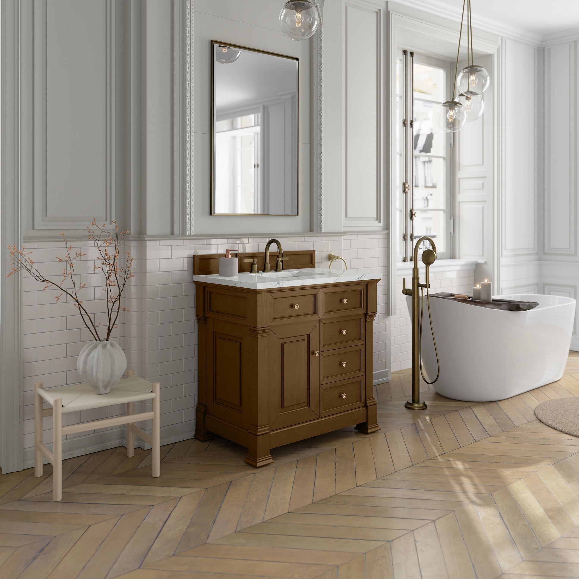 Honey Oak / Ethereal Noctis - 3 Faucet Holes