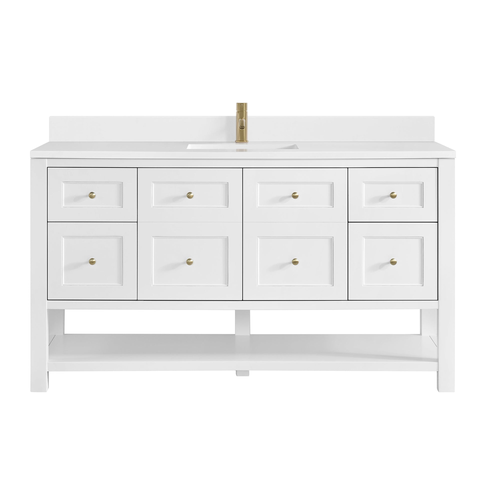 Bright White / White Zeus - 1 Faucet Hole
