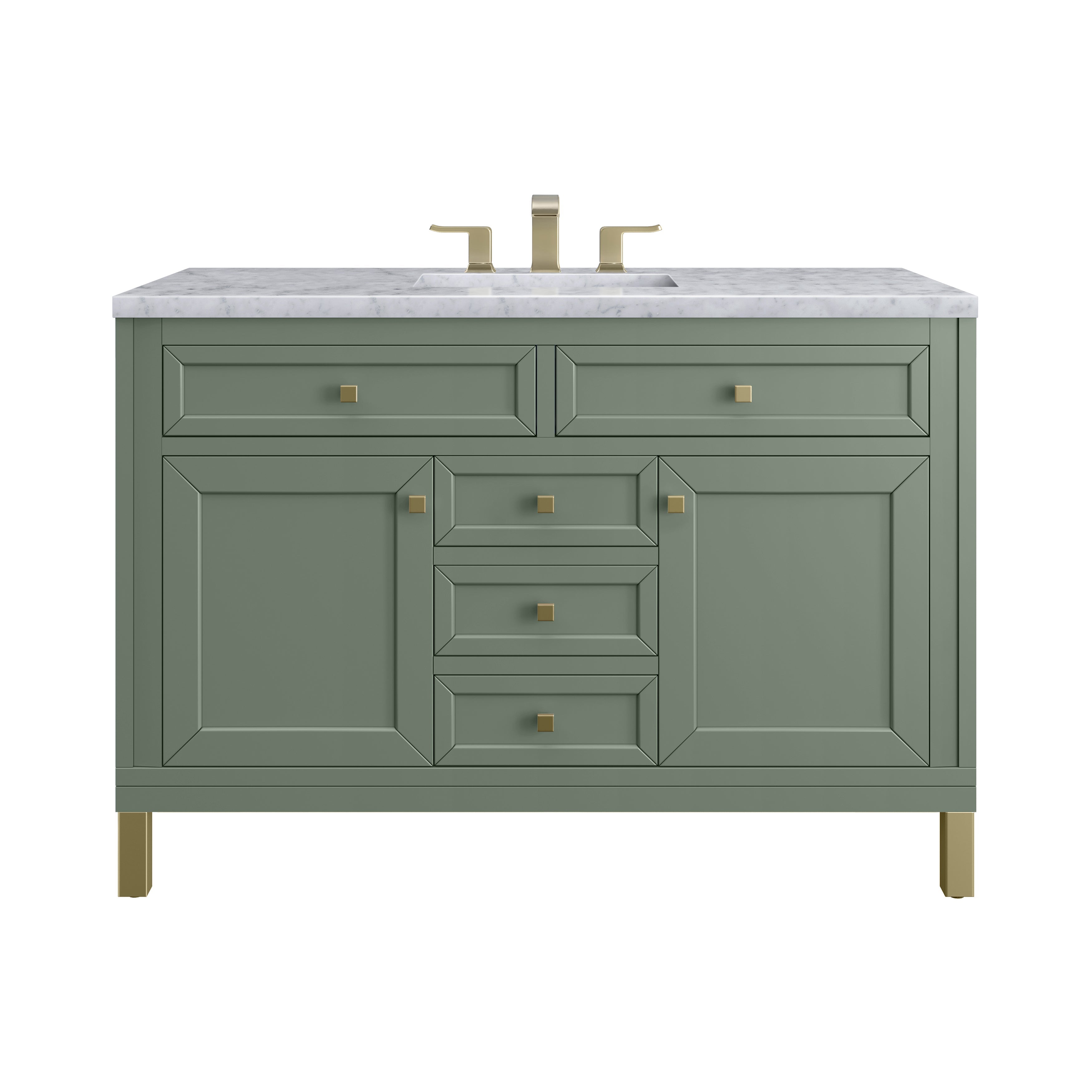 Smokey Celadon / Carrara White - 3 Faucet Holes