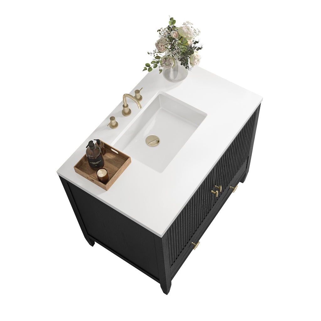 Carbon Oak / No Countertop