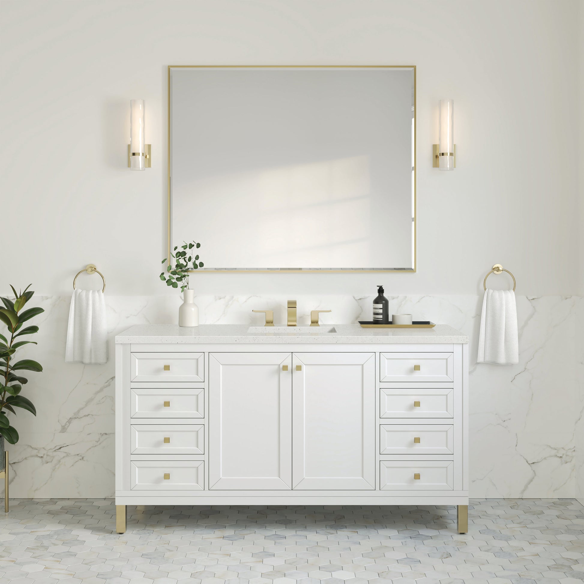 Glossy White / Lime Delight - 3 Faucet Holes