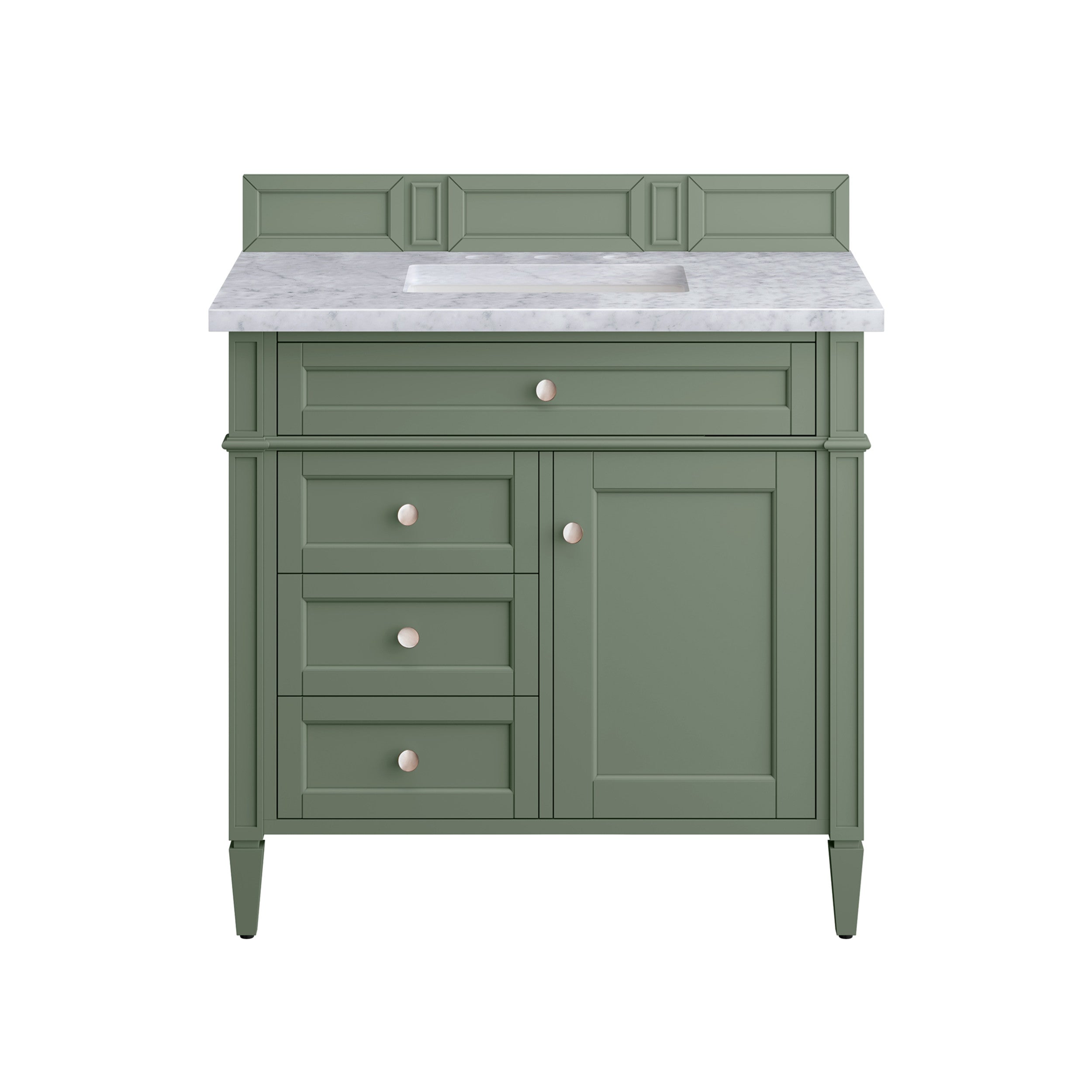 Smokey Celadon / Carrara White - 3 Faucet Holes