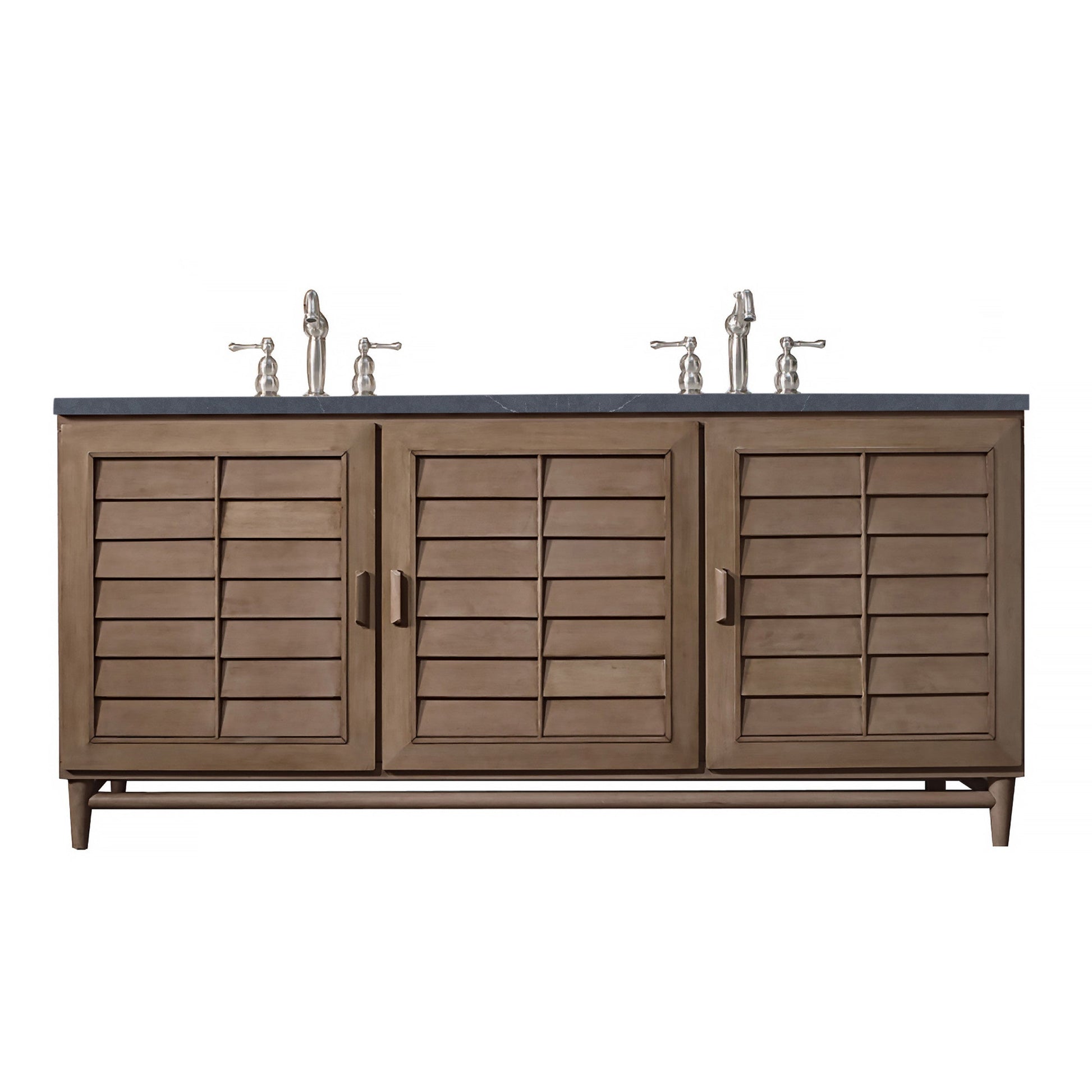 Whitewashed Walnut / Charcoal Soapstone - 3 Faucet Holes
