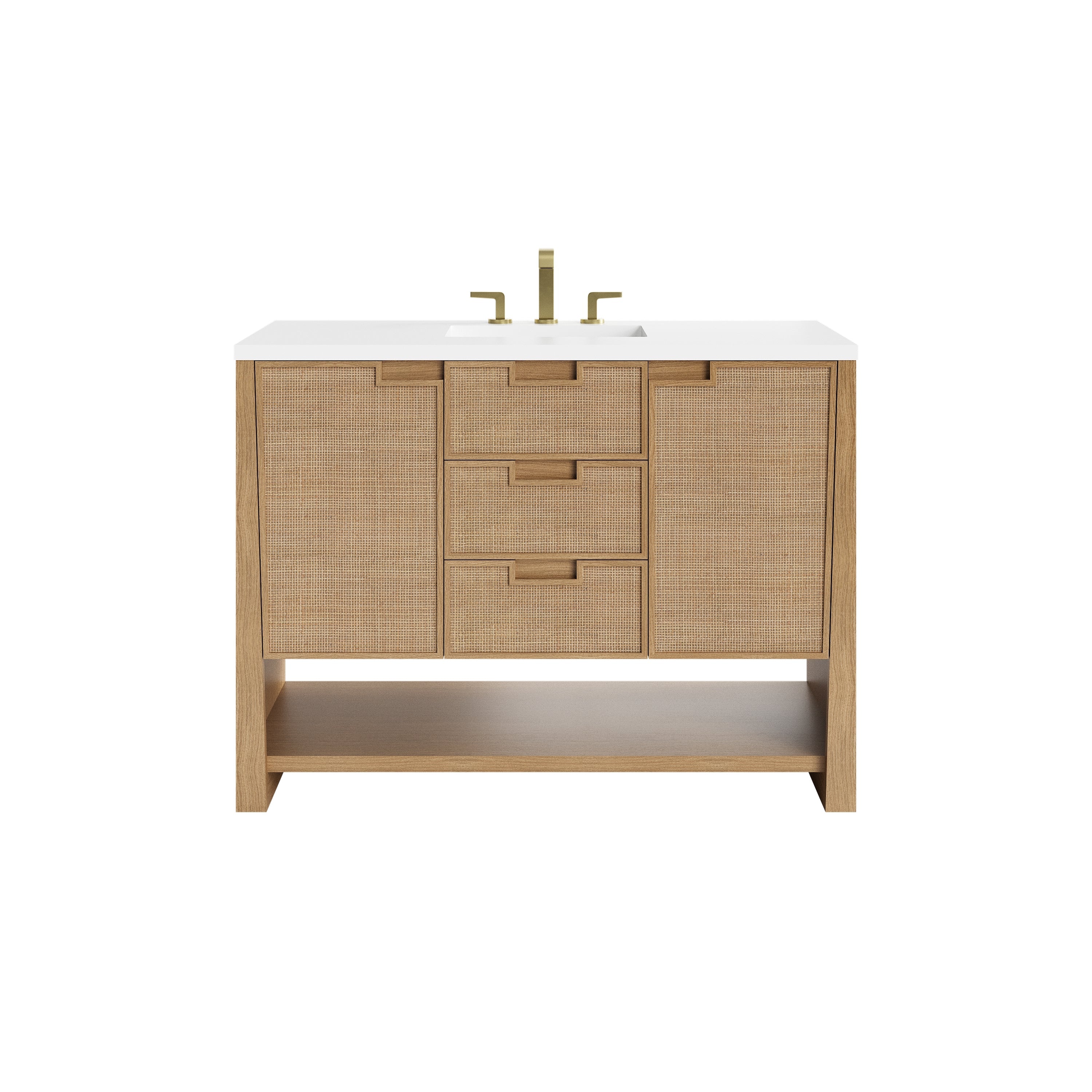 Seaside Oak / White Zeus - 3 Faucet Holes
