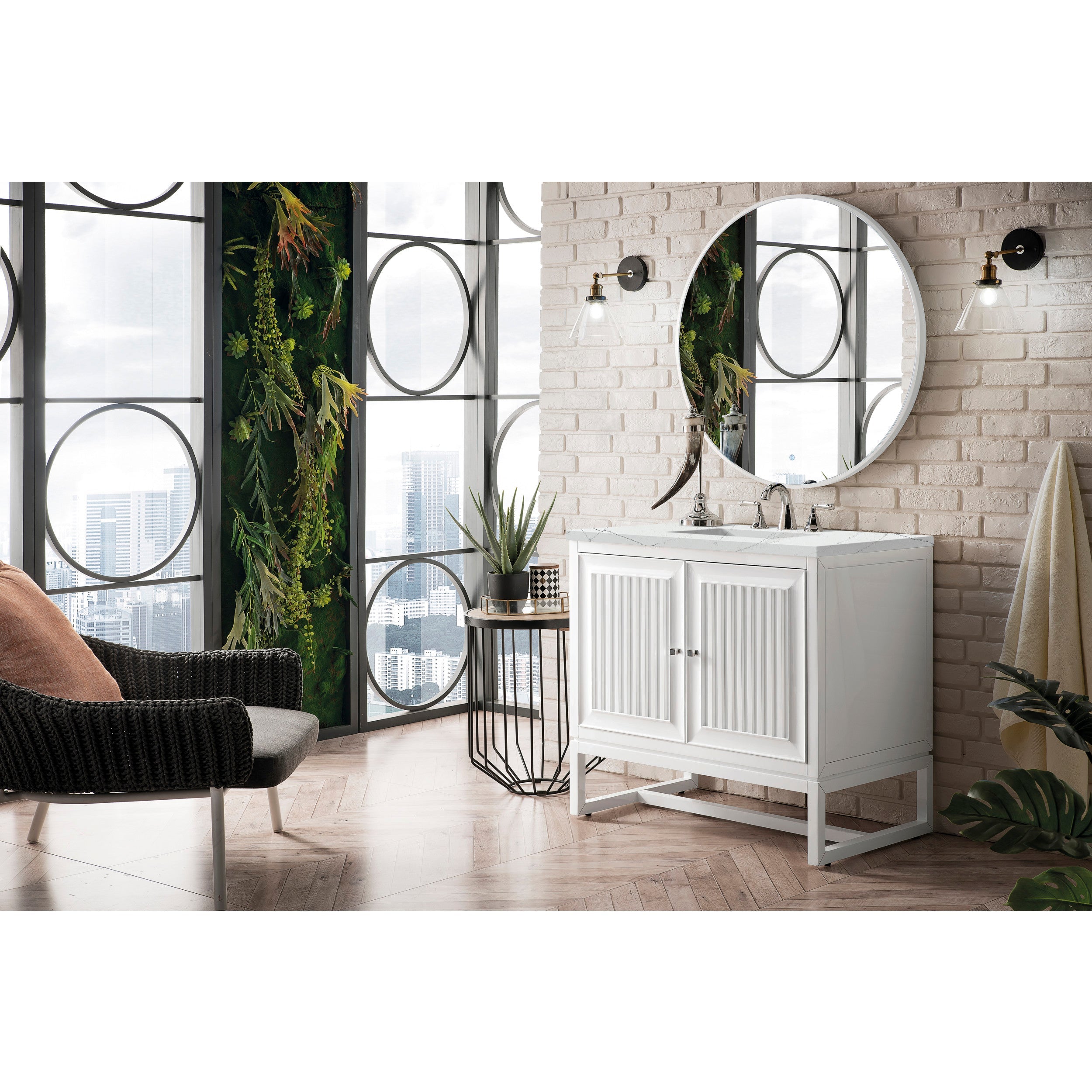 Glossy White / Ethereal Noctis - 3 Faucet Holes