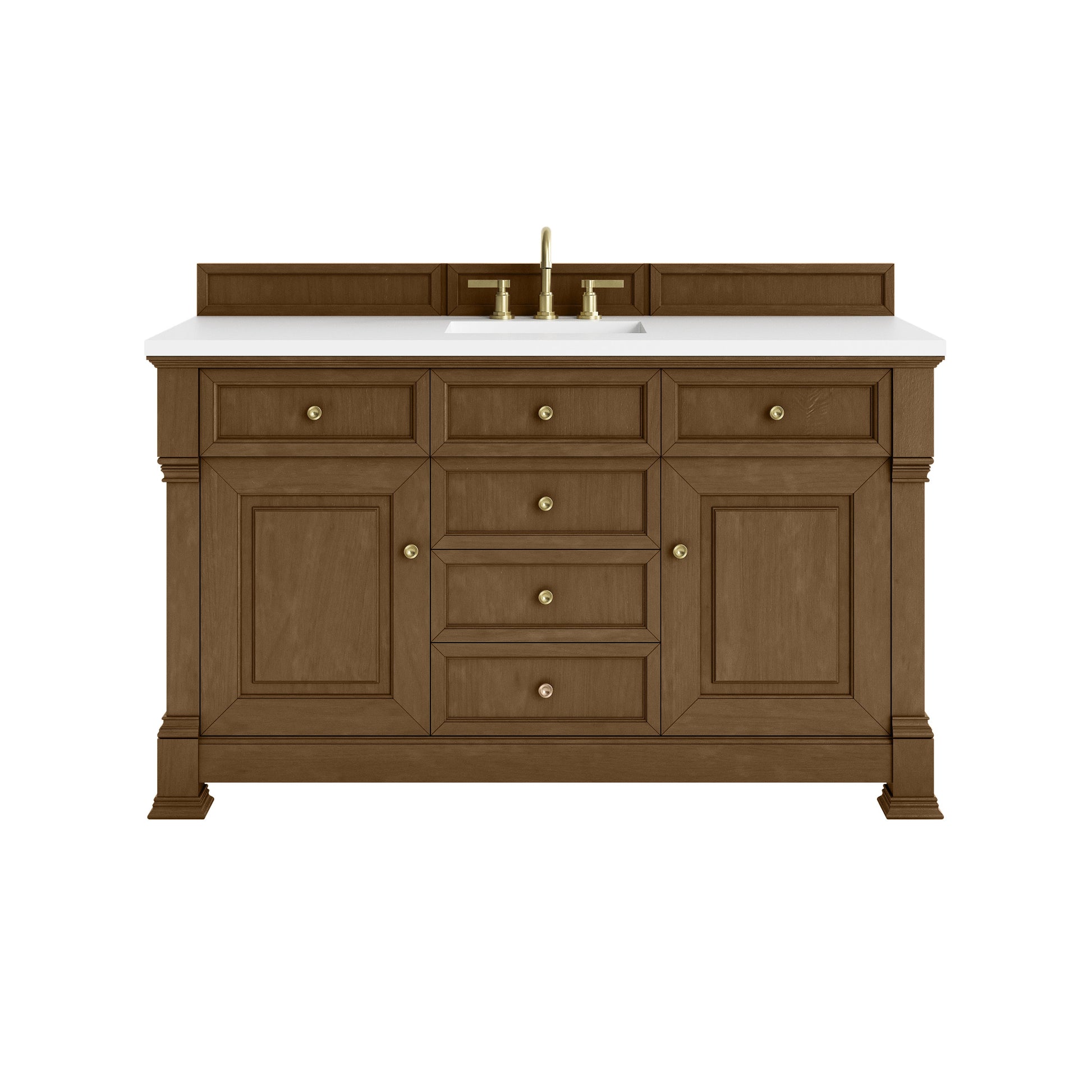 Honey Oak / White Zeus - 3 Faucet Holes